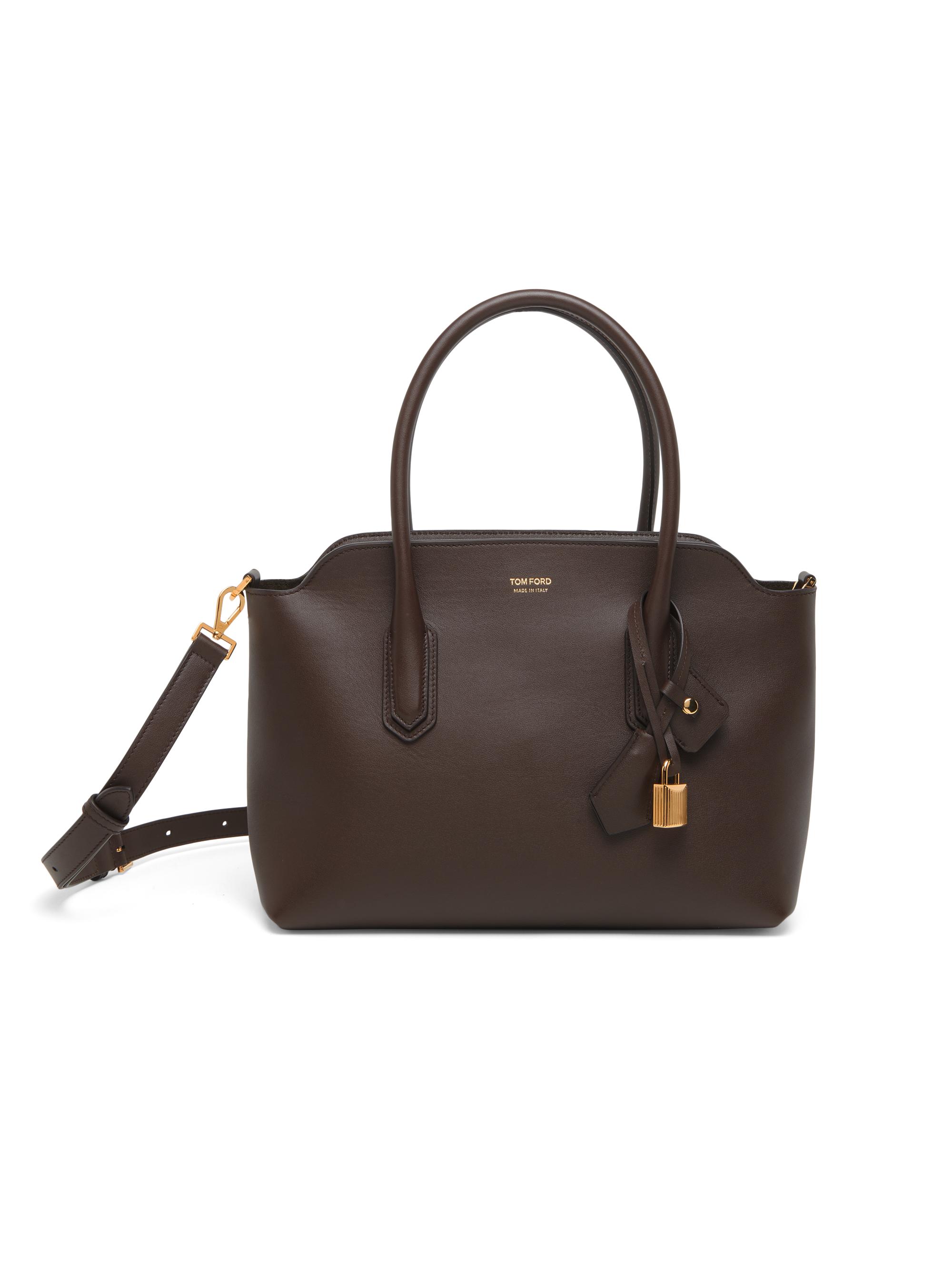 TOM FORD Women's Alexander  Leather Top Handle Bag - Chocolate