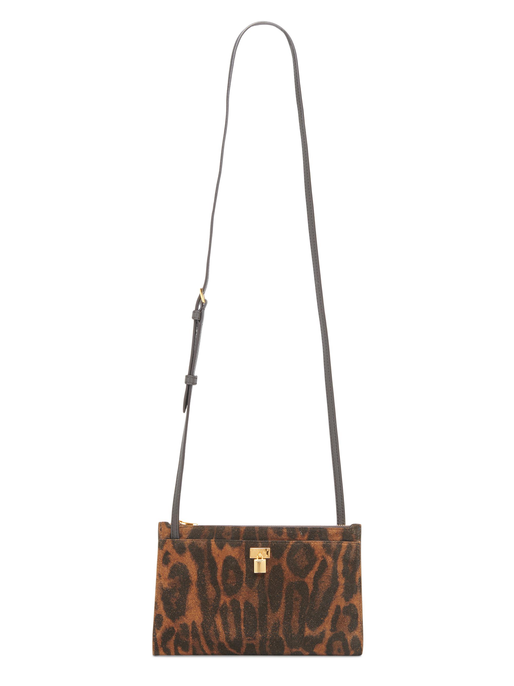 TOM FORD Padlock Mini Leopard Suede Crossbody Bag | Saks Fifth Avenue