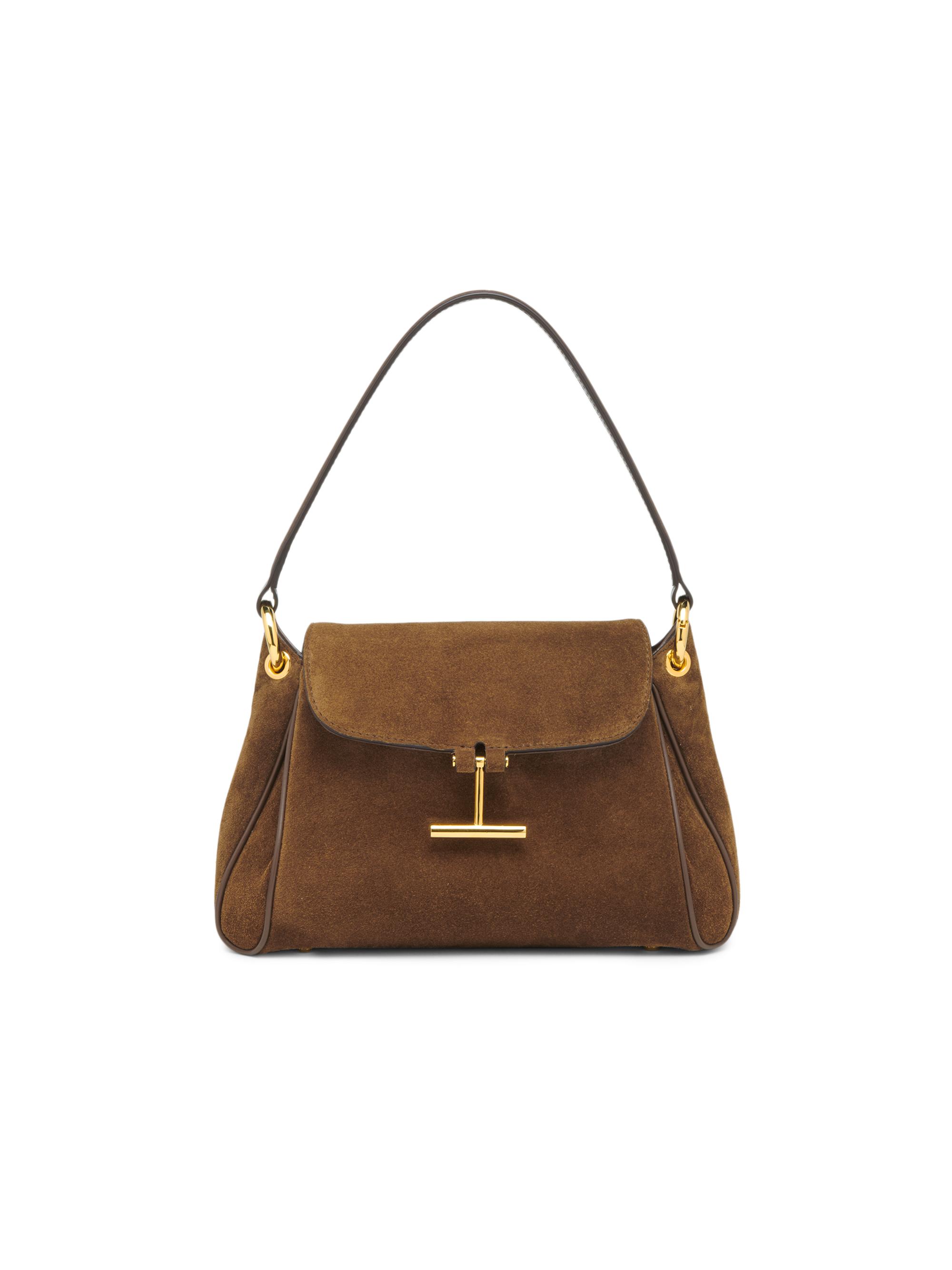 TOM FORD Women's Tara  Suede Shoulder Bag - Whisky
