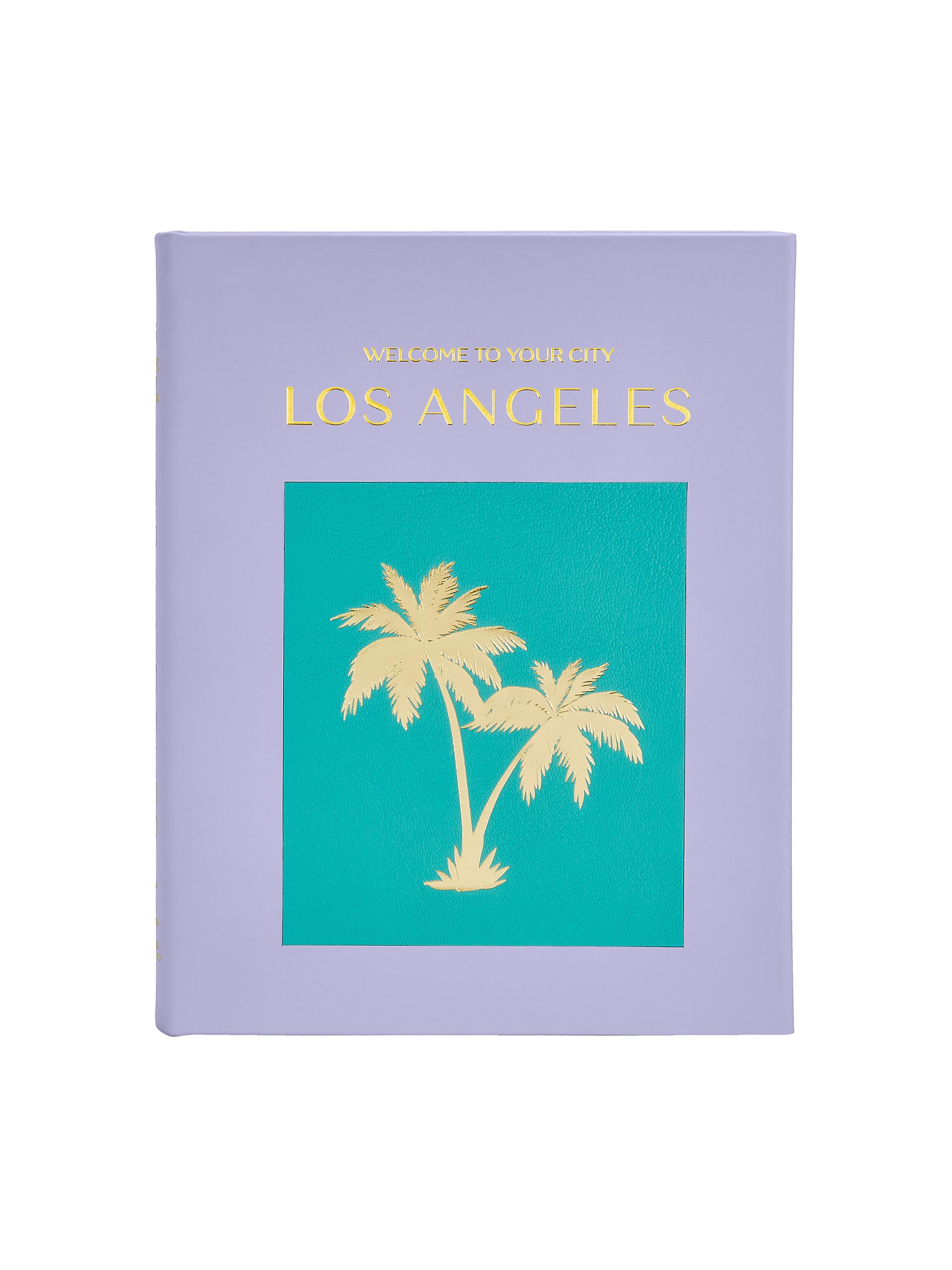 Graphic Image Trope Los Angeles Leather Bound Book - Lilac