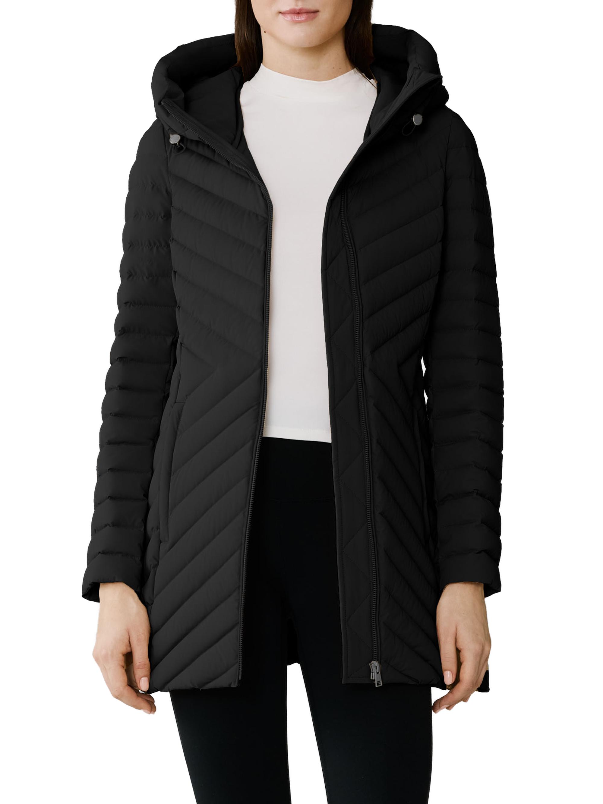 Soia & Kyo Women's Estelle Quilted Down Hooded Jacket - Black