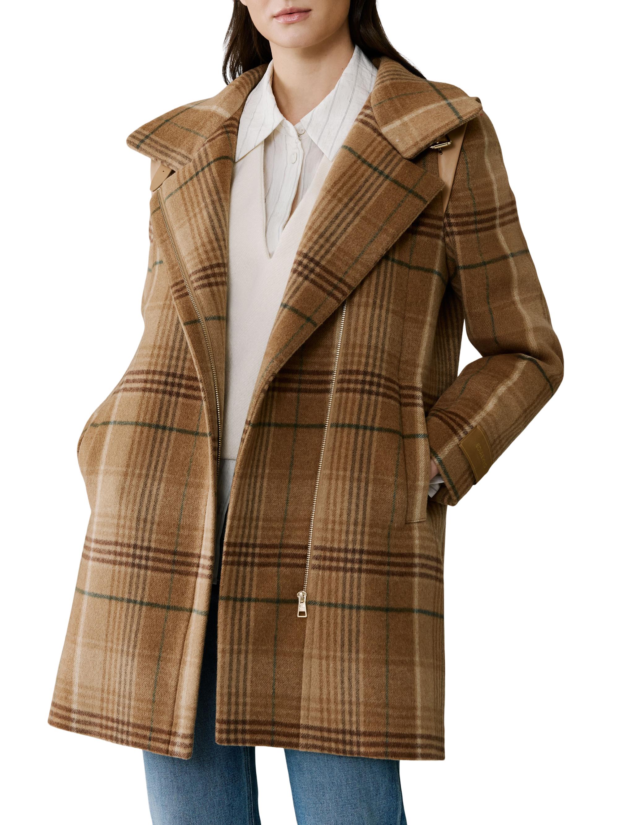 Soia & Kyo Women's Kiana Plaid Coat - Teak