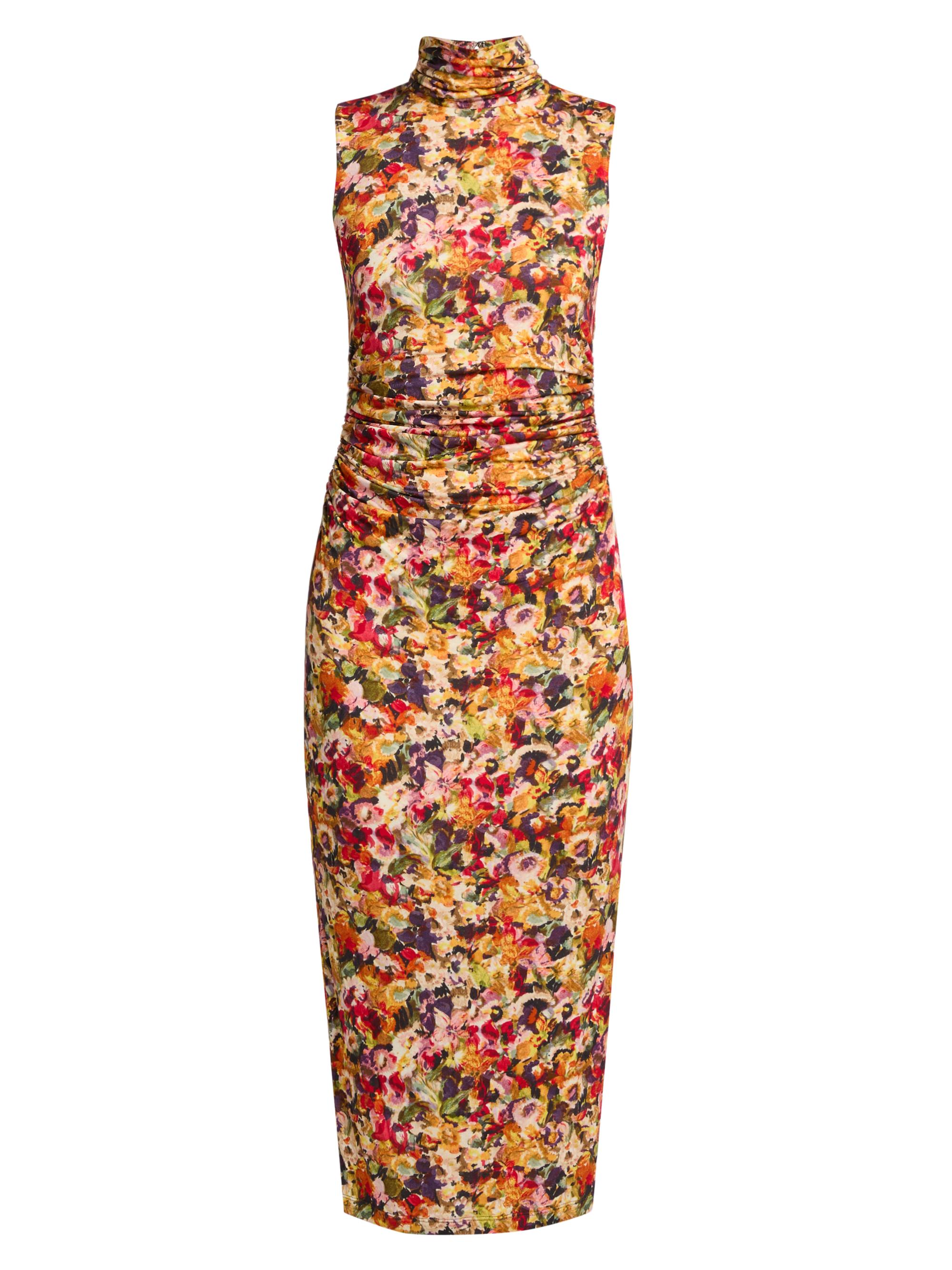 Amanda Uprichard Women's Damira Floral Ruched Midi-Dress - Floral Multi