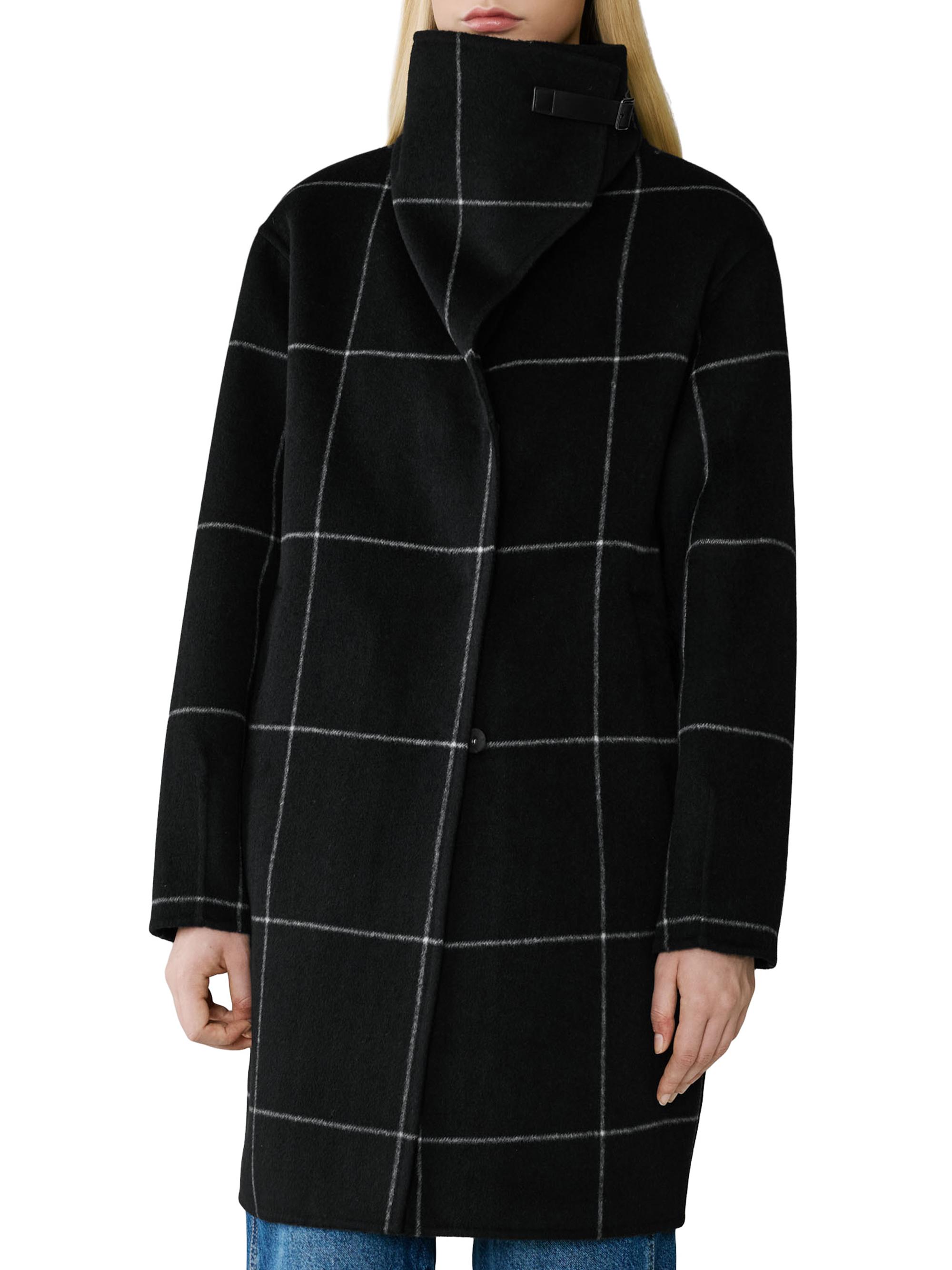 Soia & Kyo Jackie Grid Wool-Blend Coat | Saks Fifth Avenue