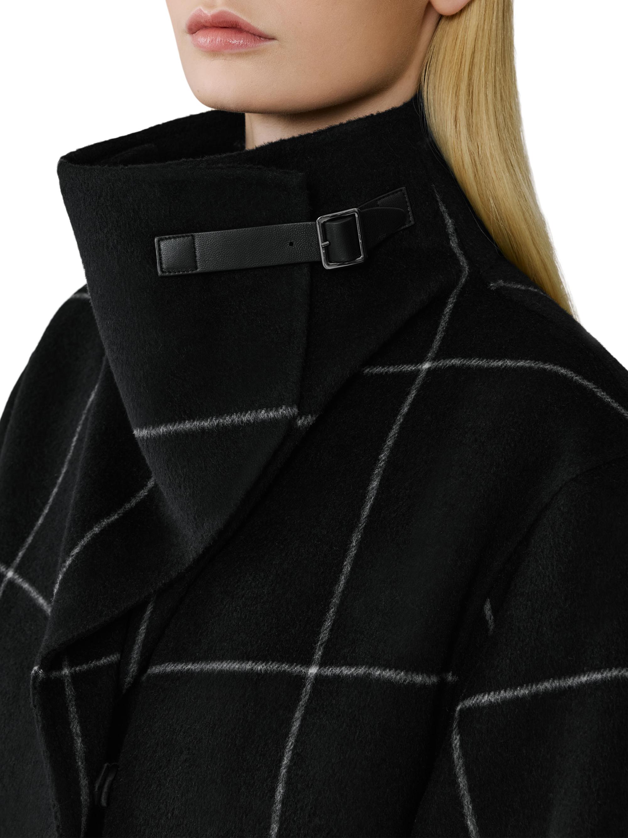 Soia & Kyo Jackie Grid Wool-Blend Coat | Saks Fifth Avenue