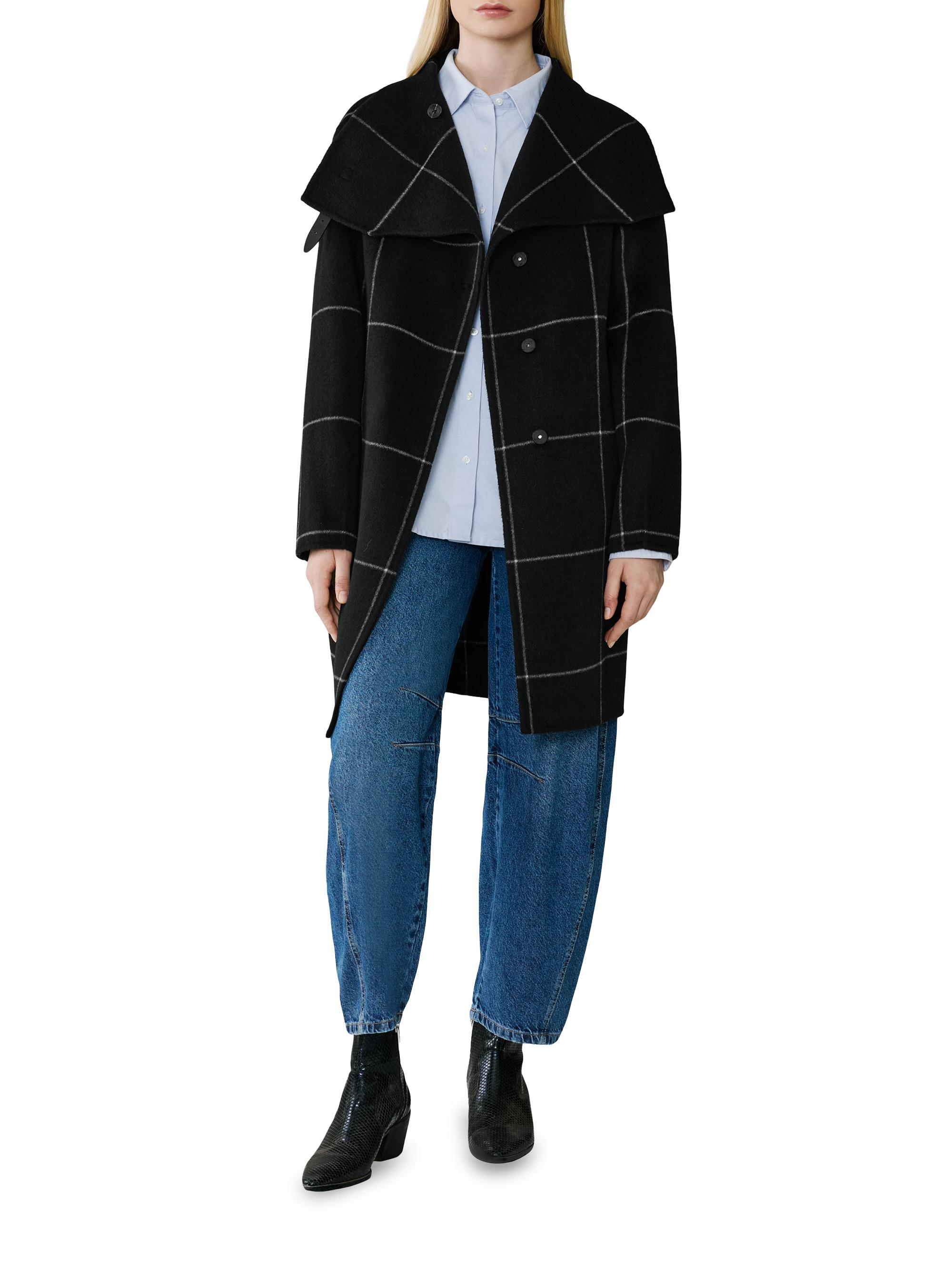 Soia & Kyo Jackie Grid Wool-Blend Coat | Saks Fifth Avenue