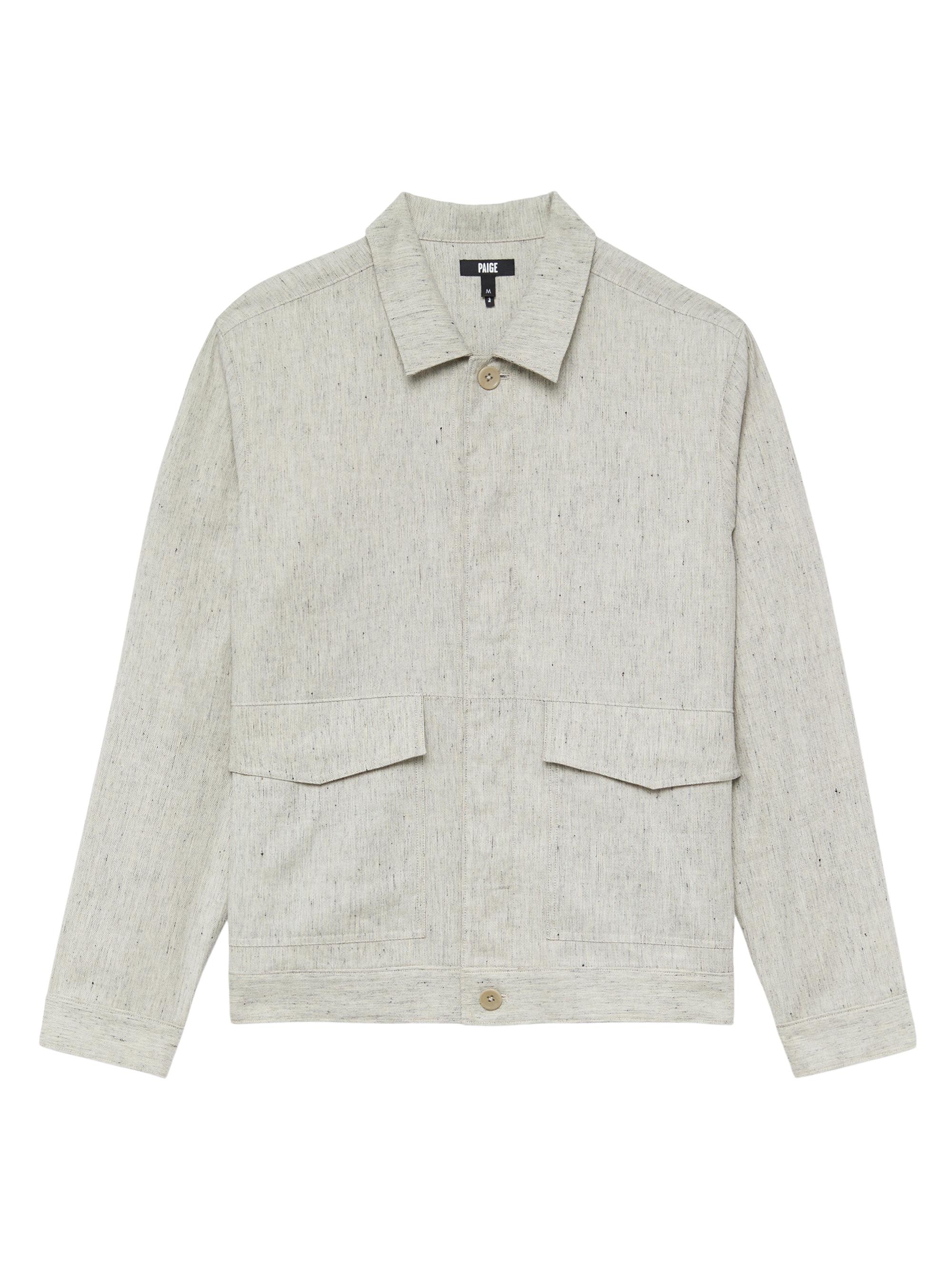 Paige Men's Jerico Linen-Blend Jacket - Stucco Melange