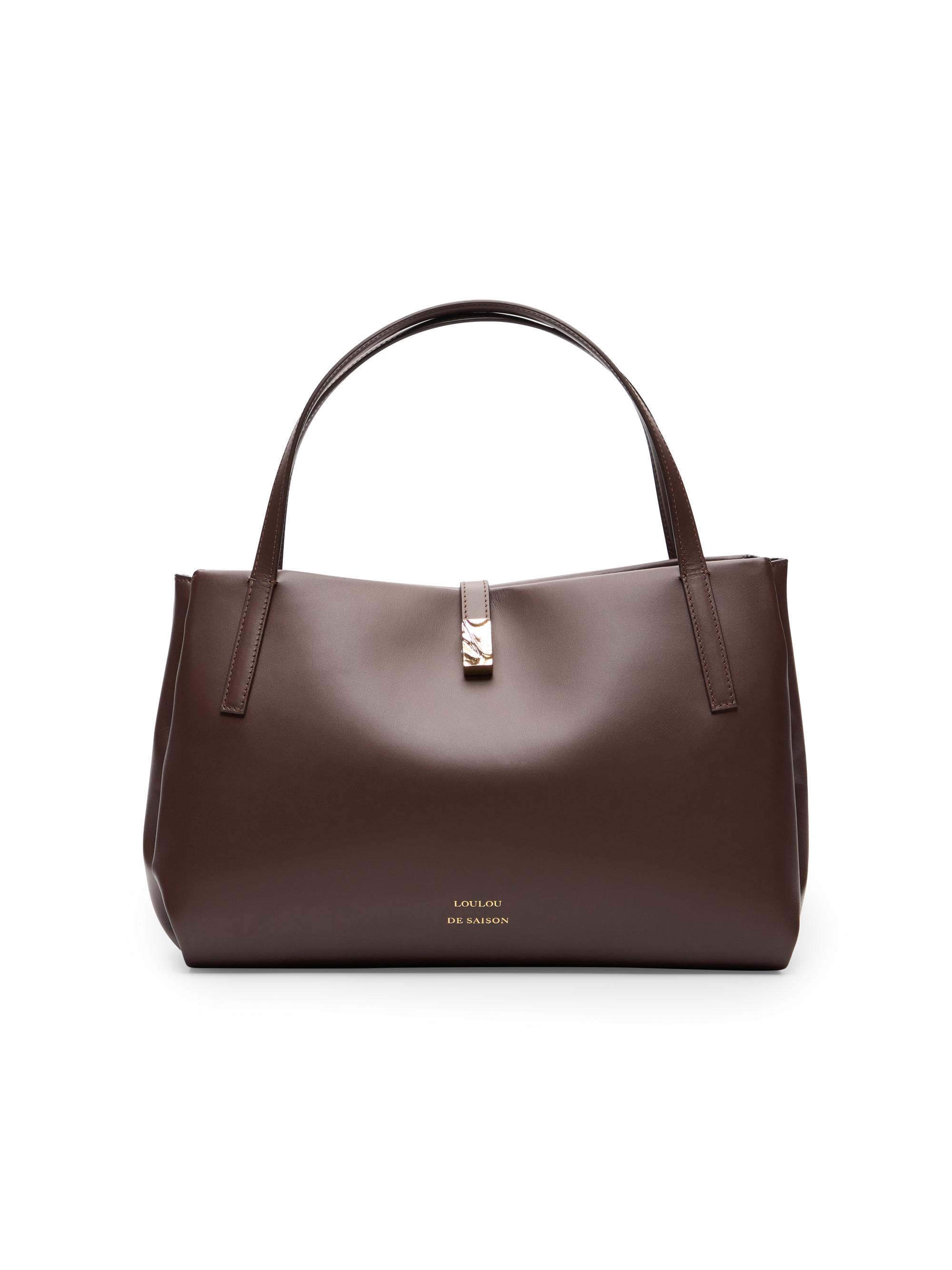 Loulou de Saison Women's Cary Everyday  Leather Top Handle Bag - Brown