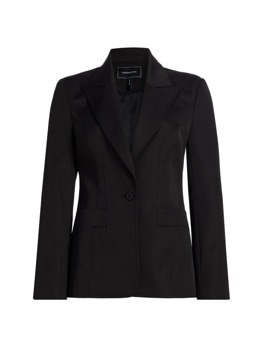 Bcbgmaxazria Women's Tux Peak Lapel Blazer In Black