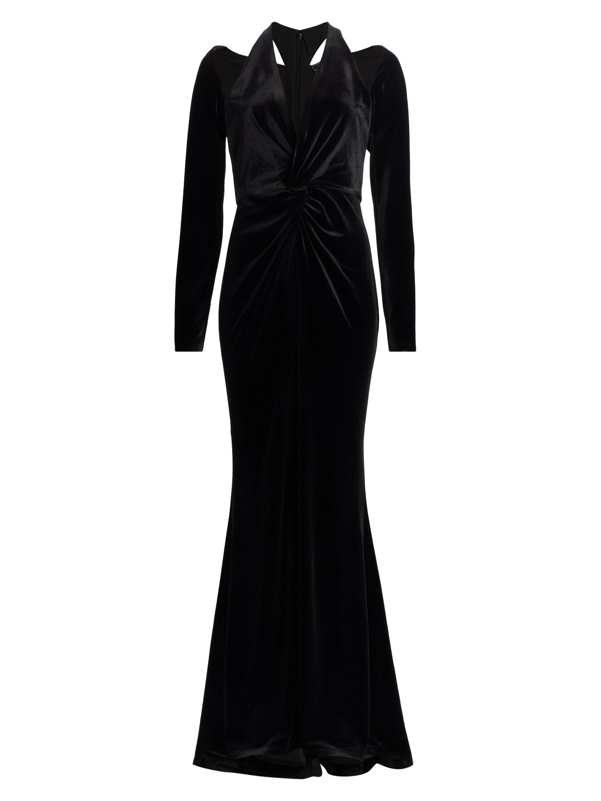 BCBGMAXAZRIA Women's Twist Velvet Gown - Black