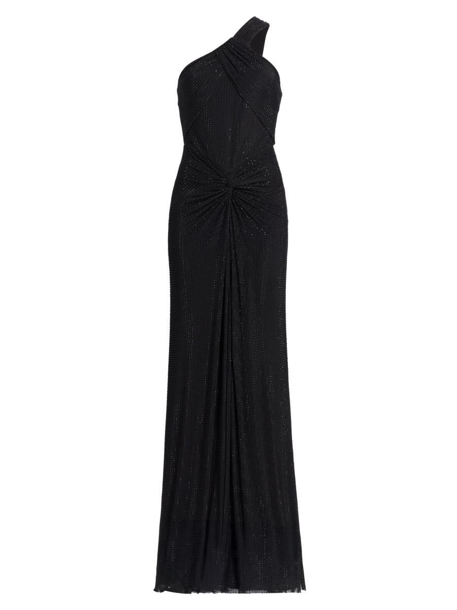 Bcbgmaxazria Women's Embellished Twist Hot Fix Gown In Black