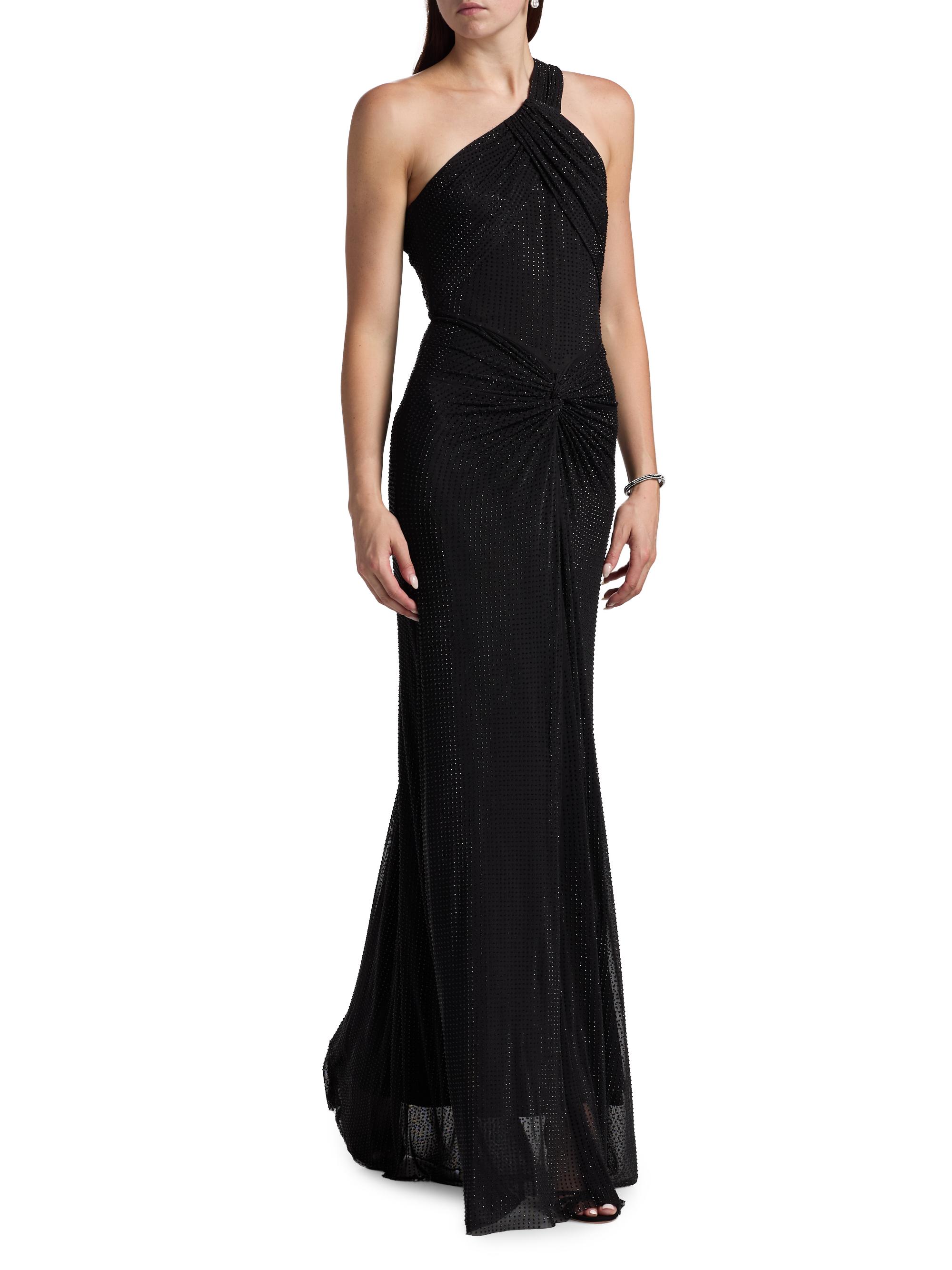 BCBGMAXAZRIA Embellished Twist Hot Fix Gown | Saks Fifth Avenue