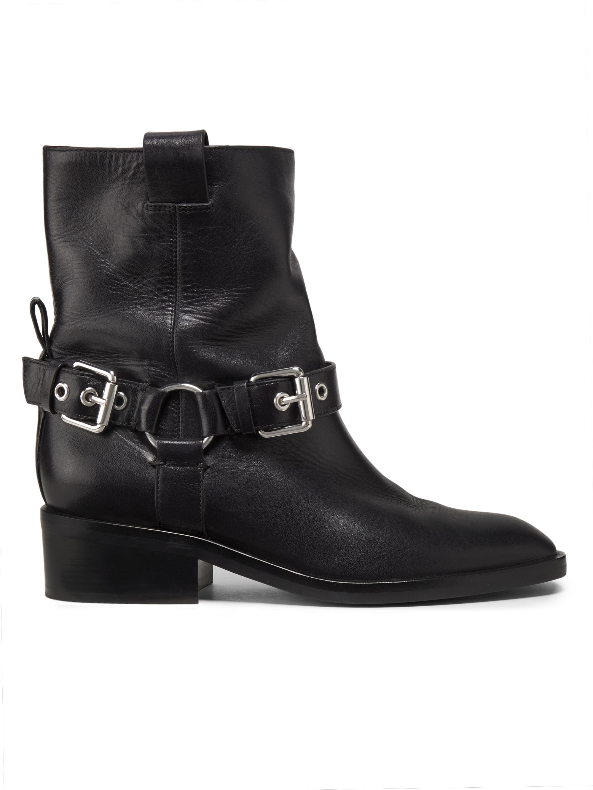 See by Chloé Mallory Leather Combat Boots | Saks Fifth Avenue