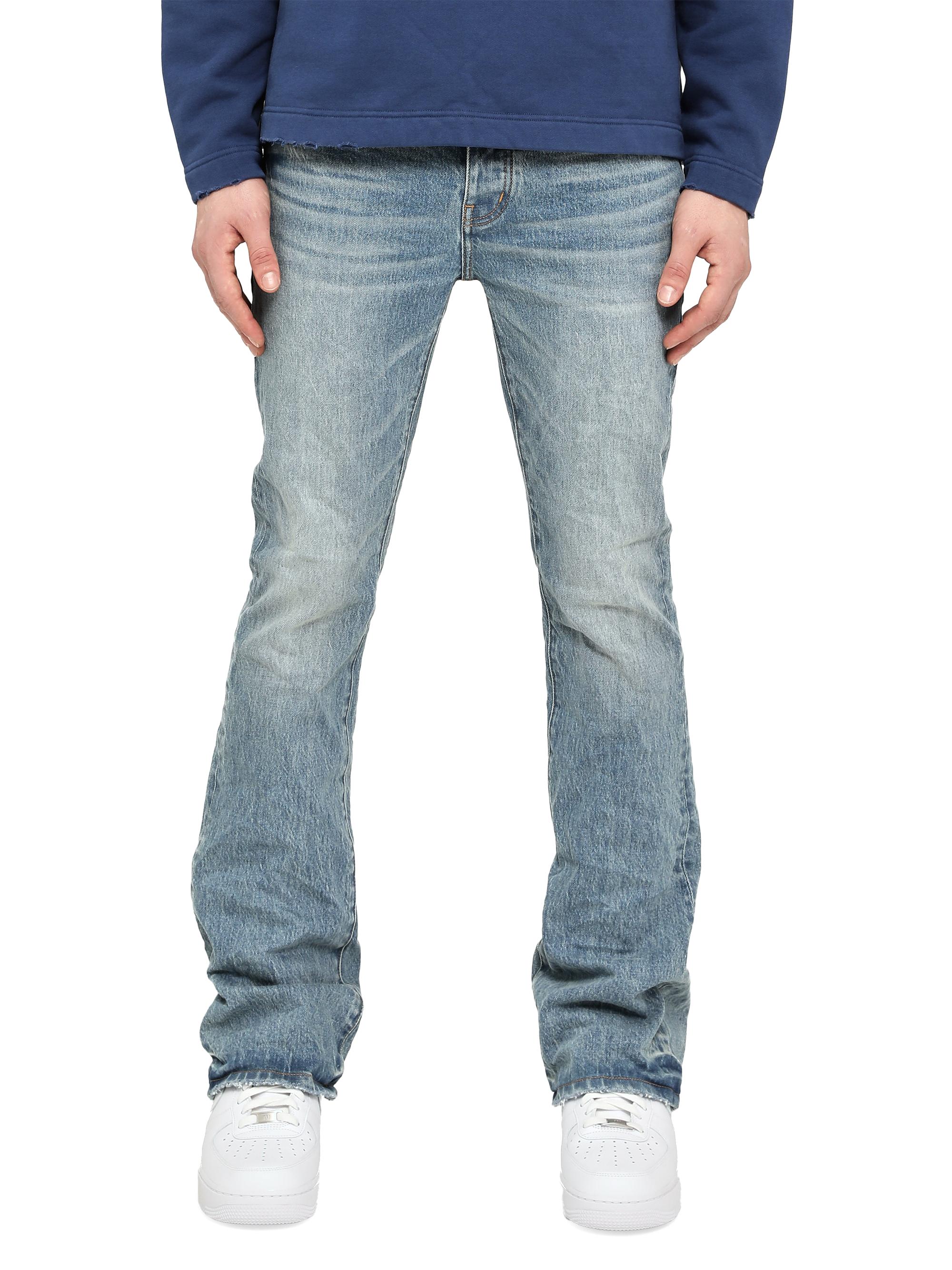 Purple Brand Embossed Stretch-Cotton Flared Jeans | Saks Fifth Avenue