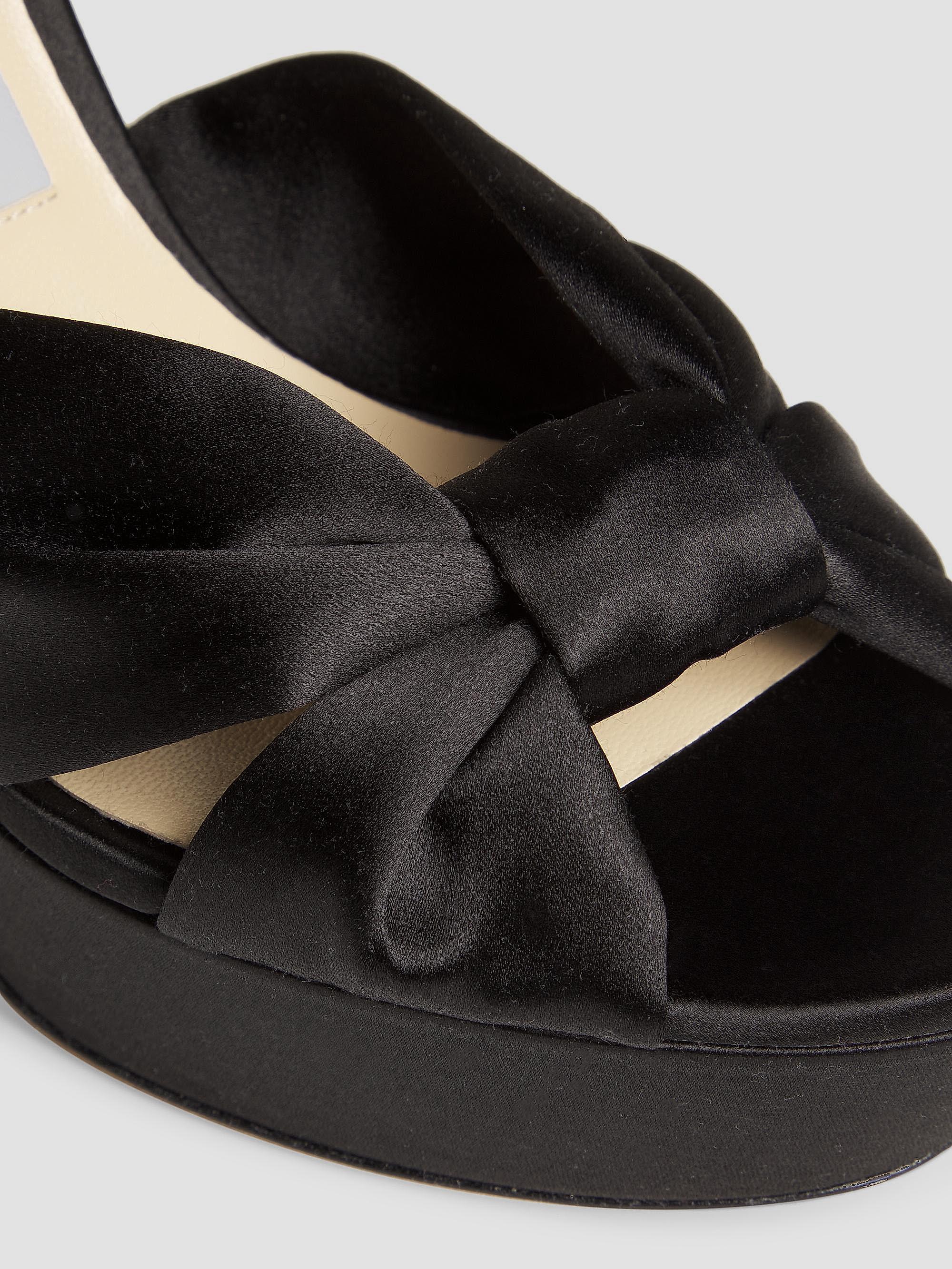 Jimmy Choo Heloise 120MM Satin Platform Sandals | Saks Fifth Avenue