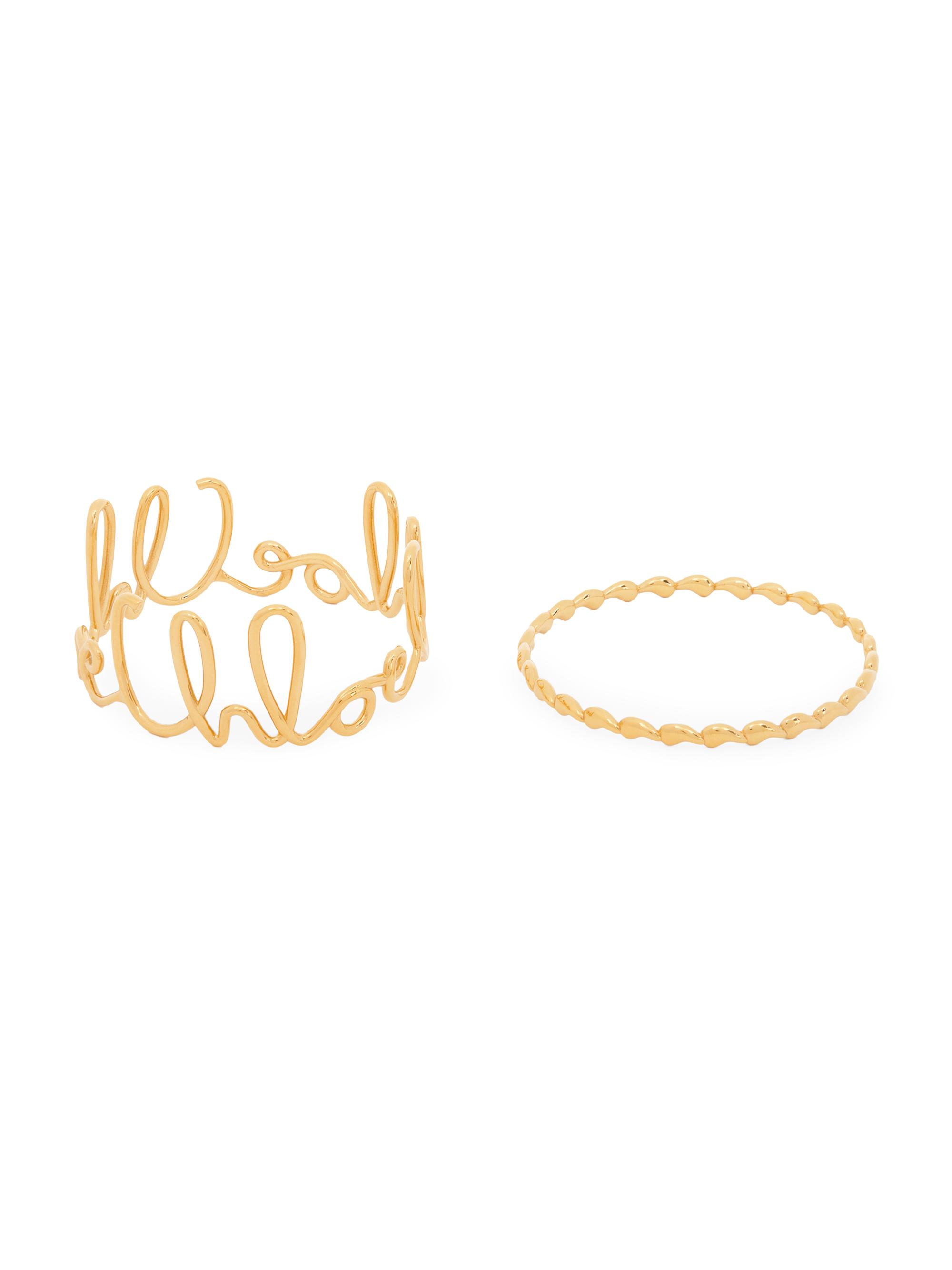 Chloé Women's Iconic Goldtone 2-Piece Bangle Set - Vintage Gold