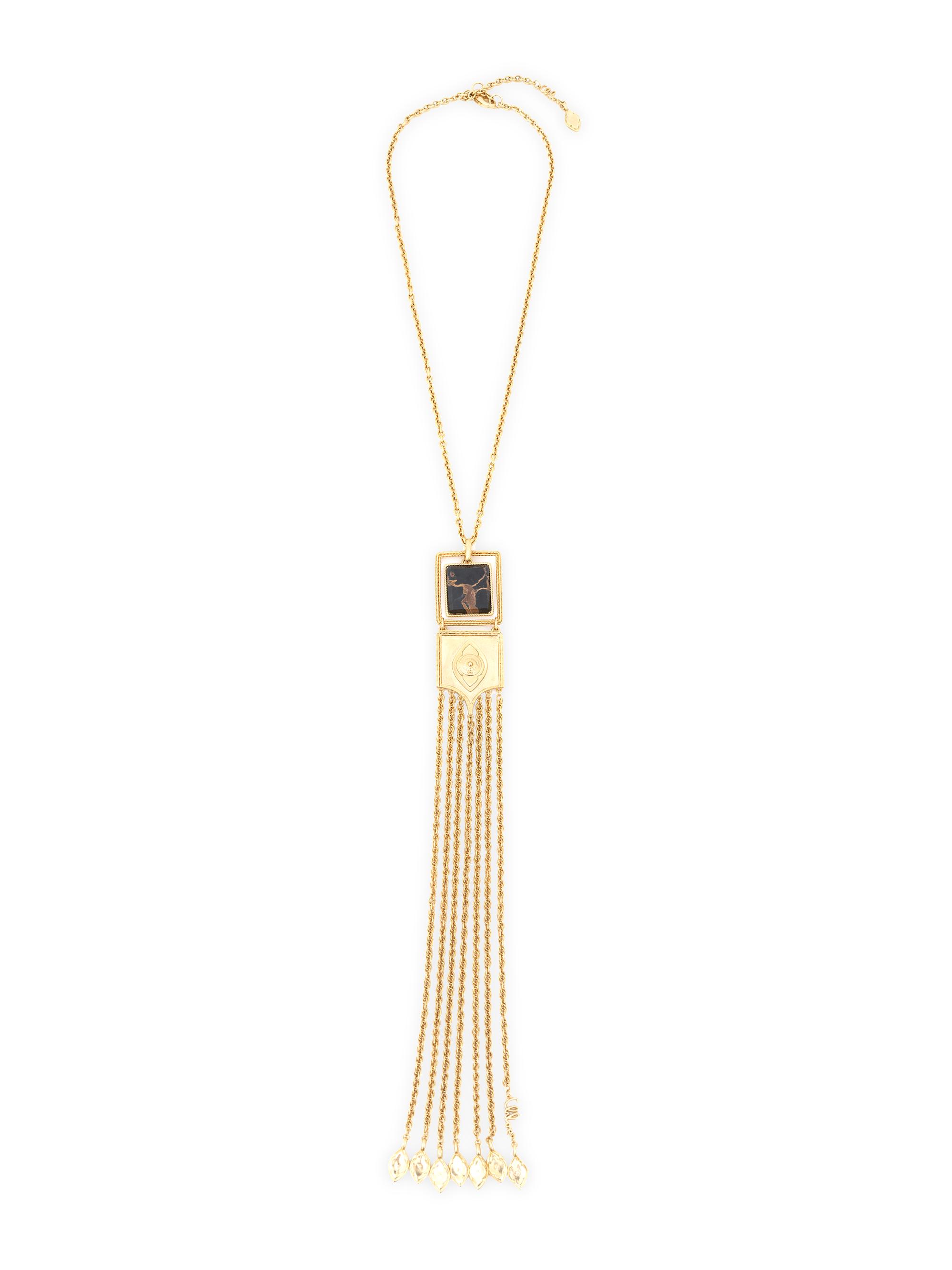 Chloé Women's Goldtone Tassel Necklace - Gold And Black