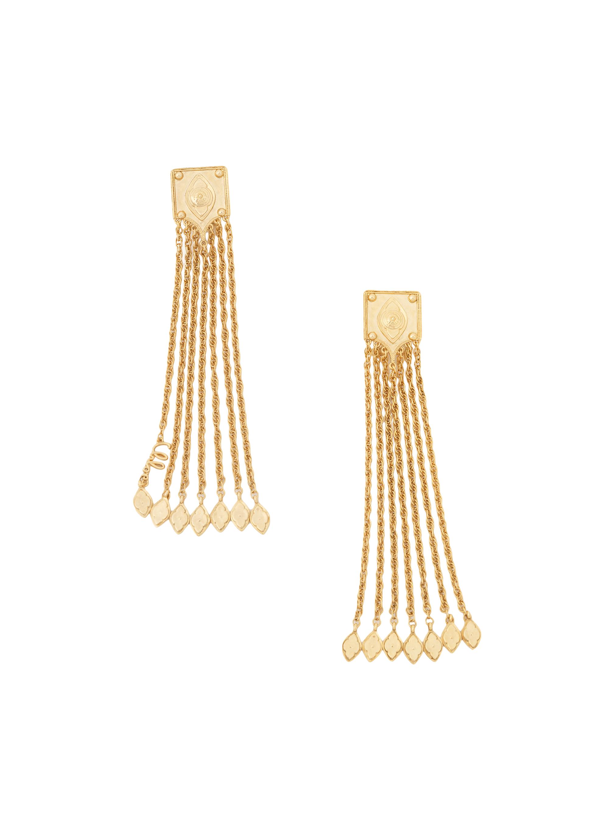 1015サトゥルヌス Saint Laurent LouLou Chain Tassel Earrings | Saks Fifth Avenue