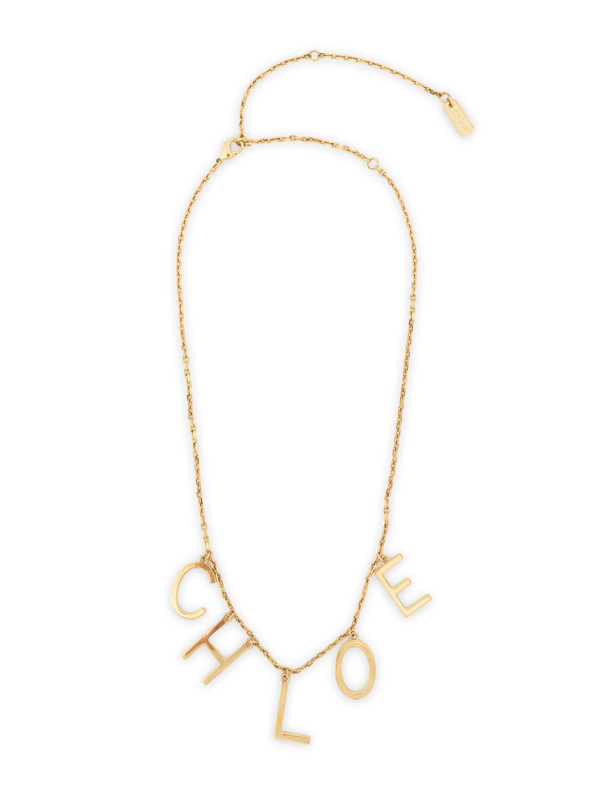 Chloé Women's Letters Goldtone Logo Chain Necklace - Vintage Gold