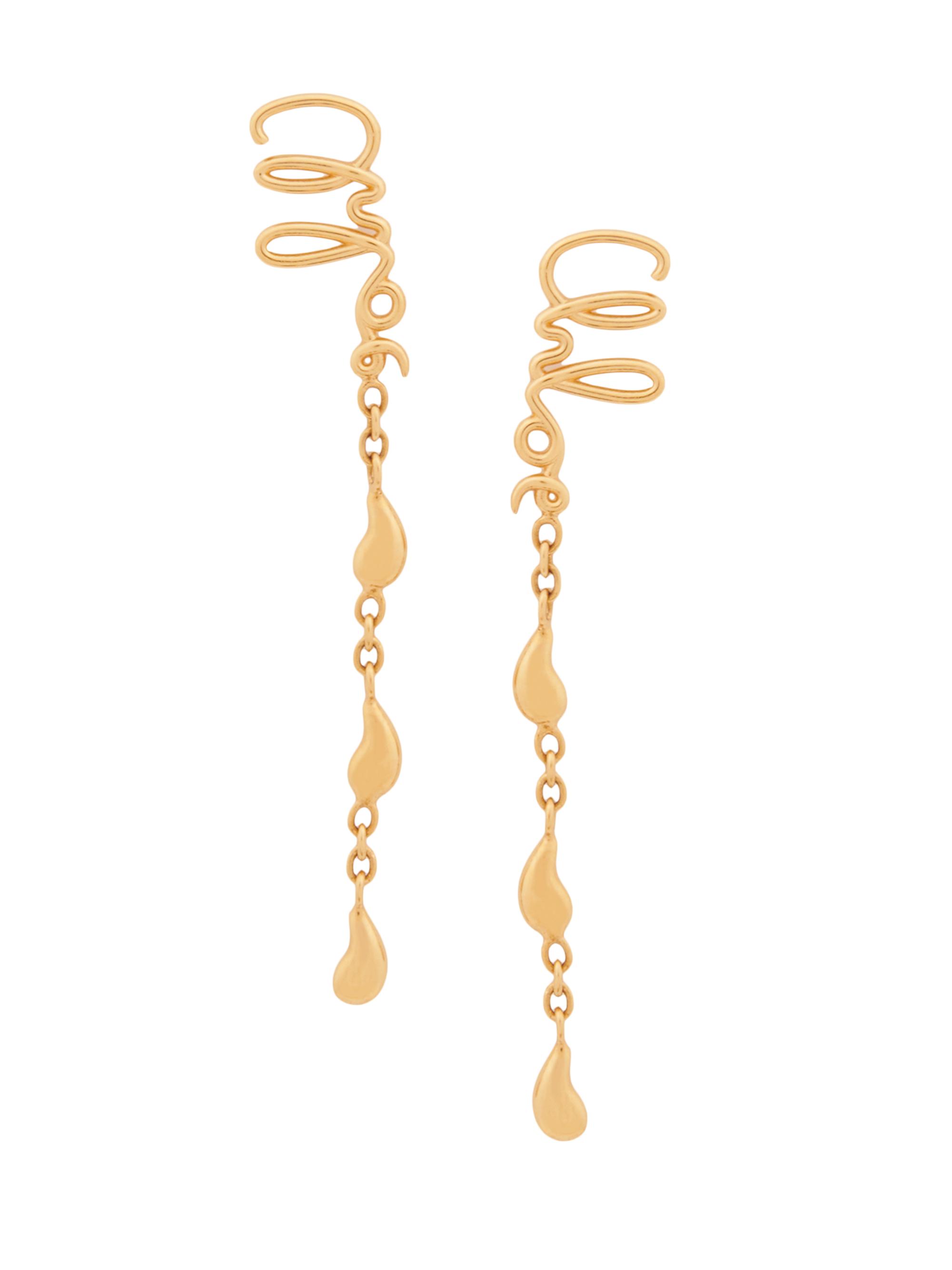 Chloé Women's Iconic Goldtone Logo Drop Earrings - Vintage Gold