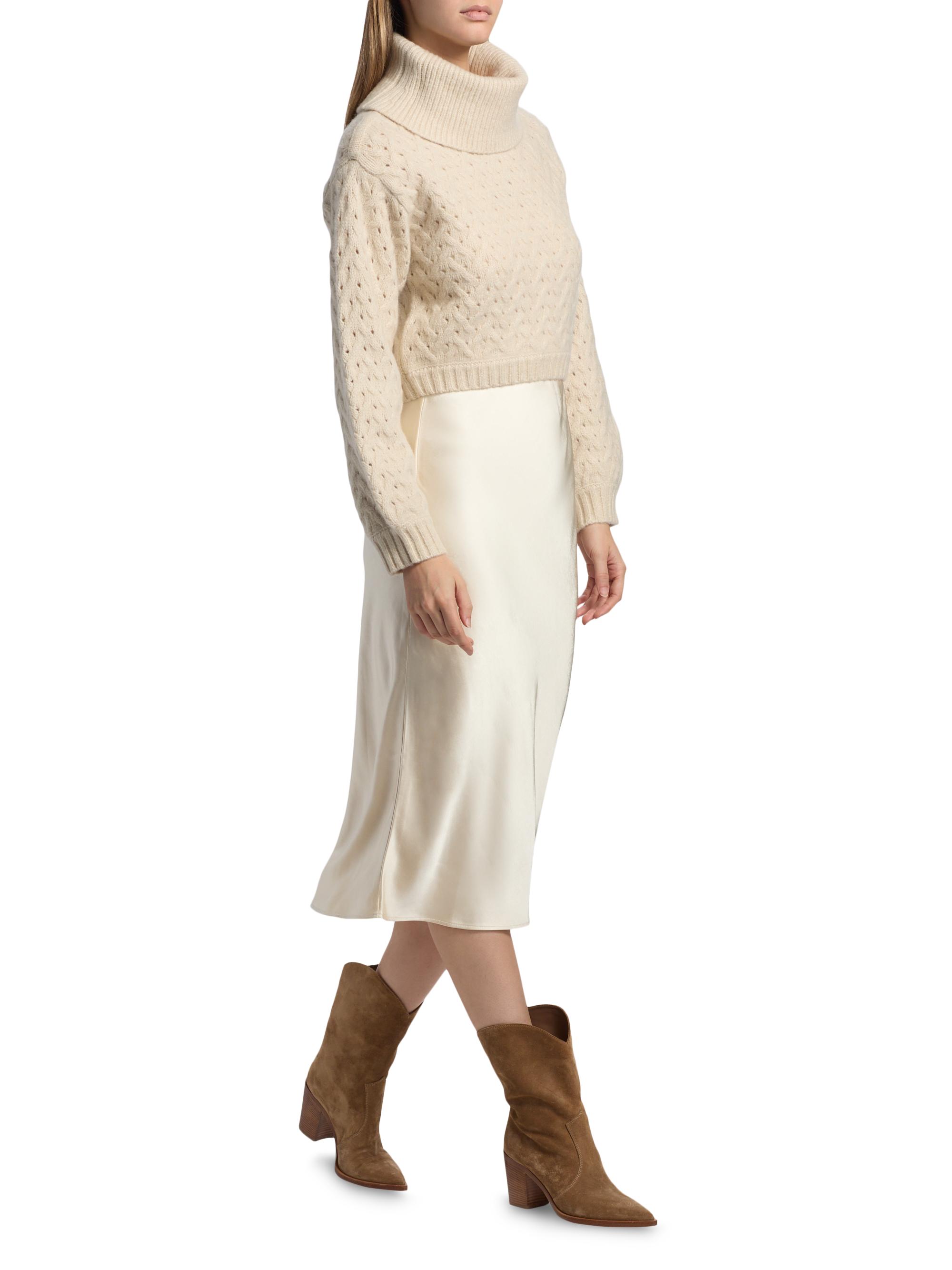 dh New York Women's Ani Sweater & Slip Dress Set - Parchment Combo - Size XS