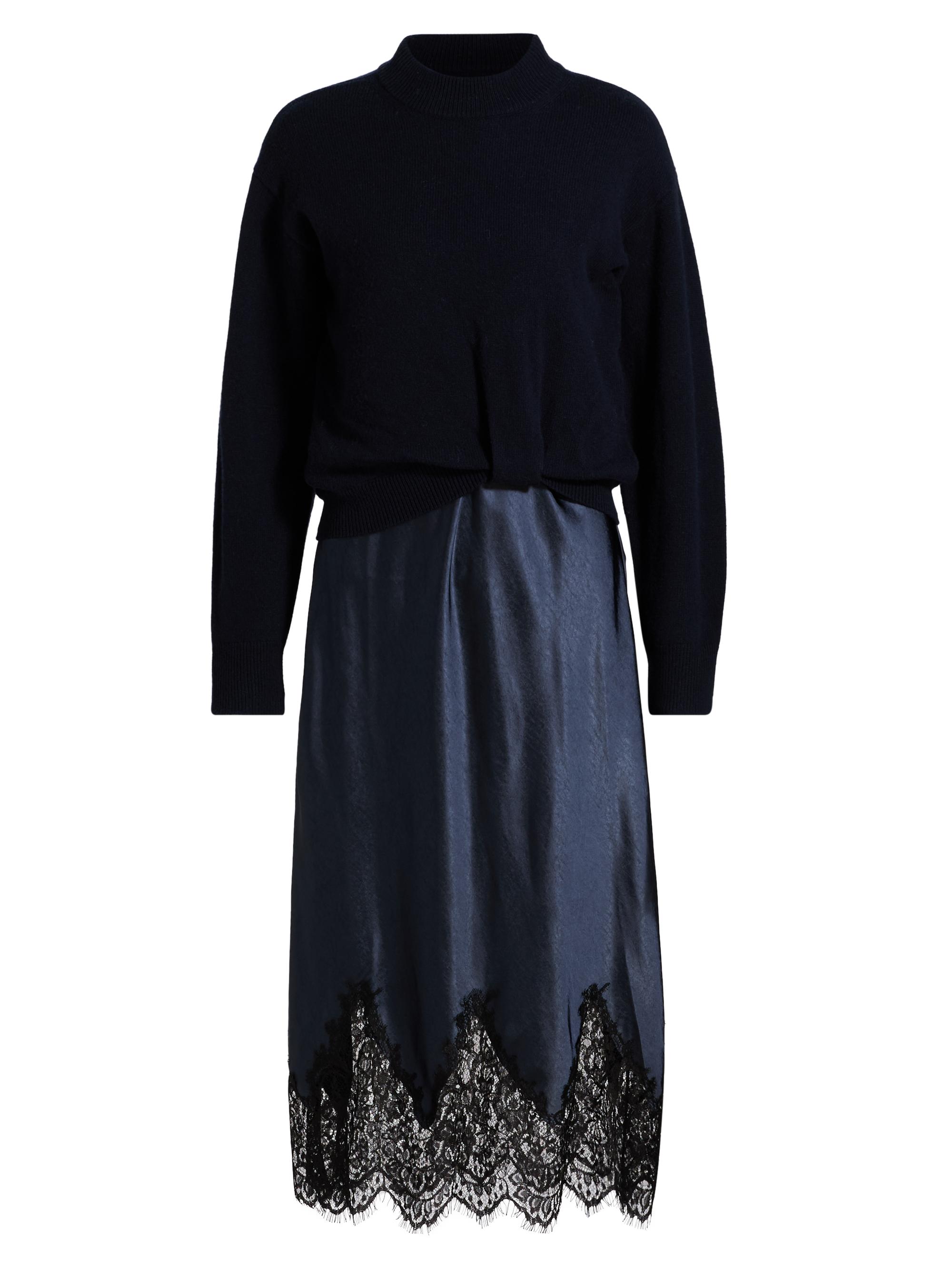 midi dress with full skirt Bow Back Apron Midi Dress