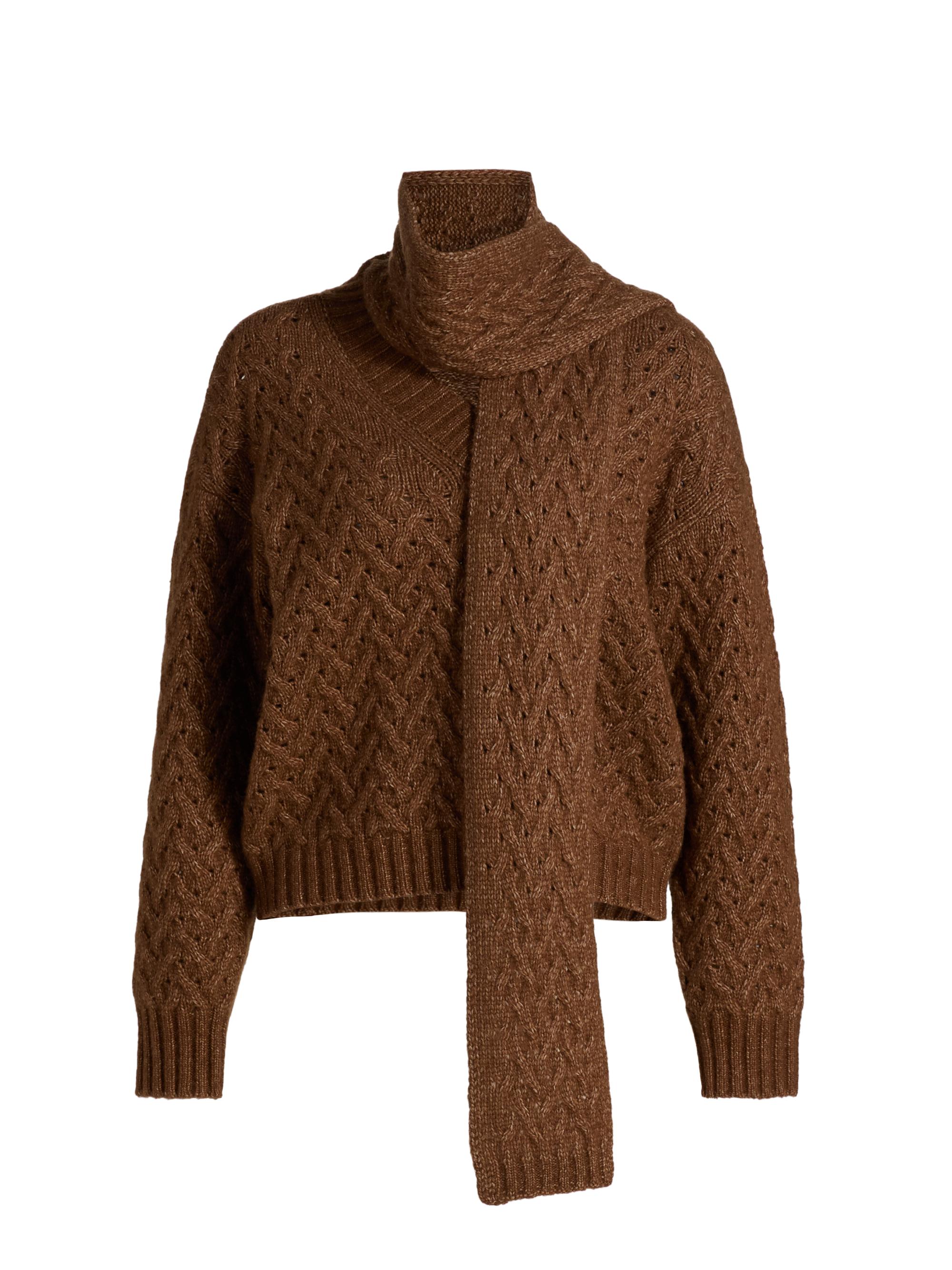 dh New York Women's Nantes Scarf Sweater - Redwood