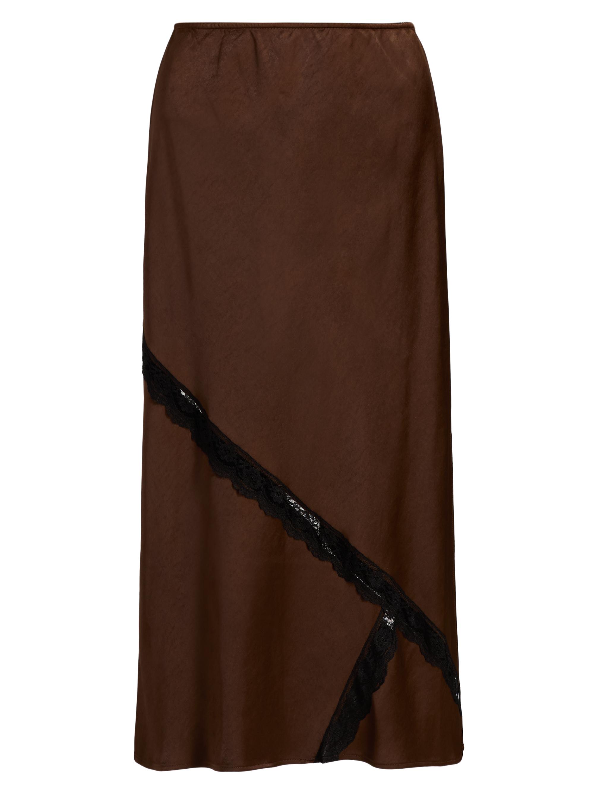 dh New York Women's Katrina Lace-Trimmed Midi-Skirt - Chocolate Combo