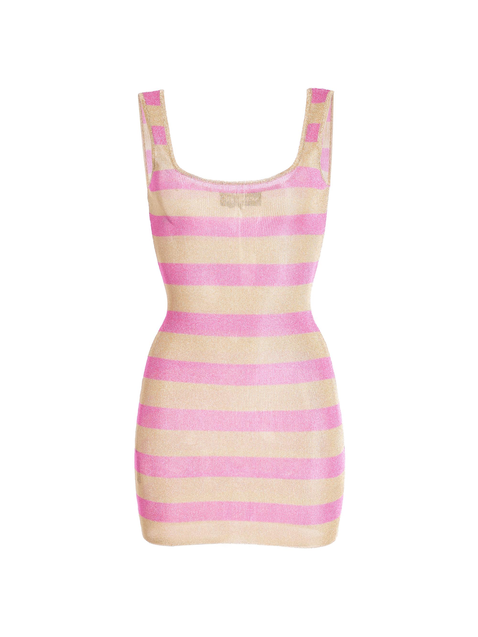 Ser.o.ya Women's Benni Metallic Knit Mini Dress - Gold Bubblegum