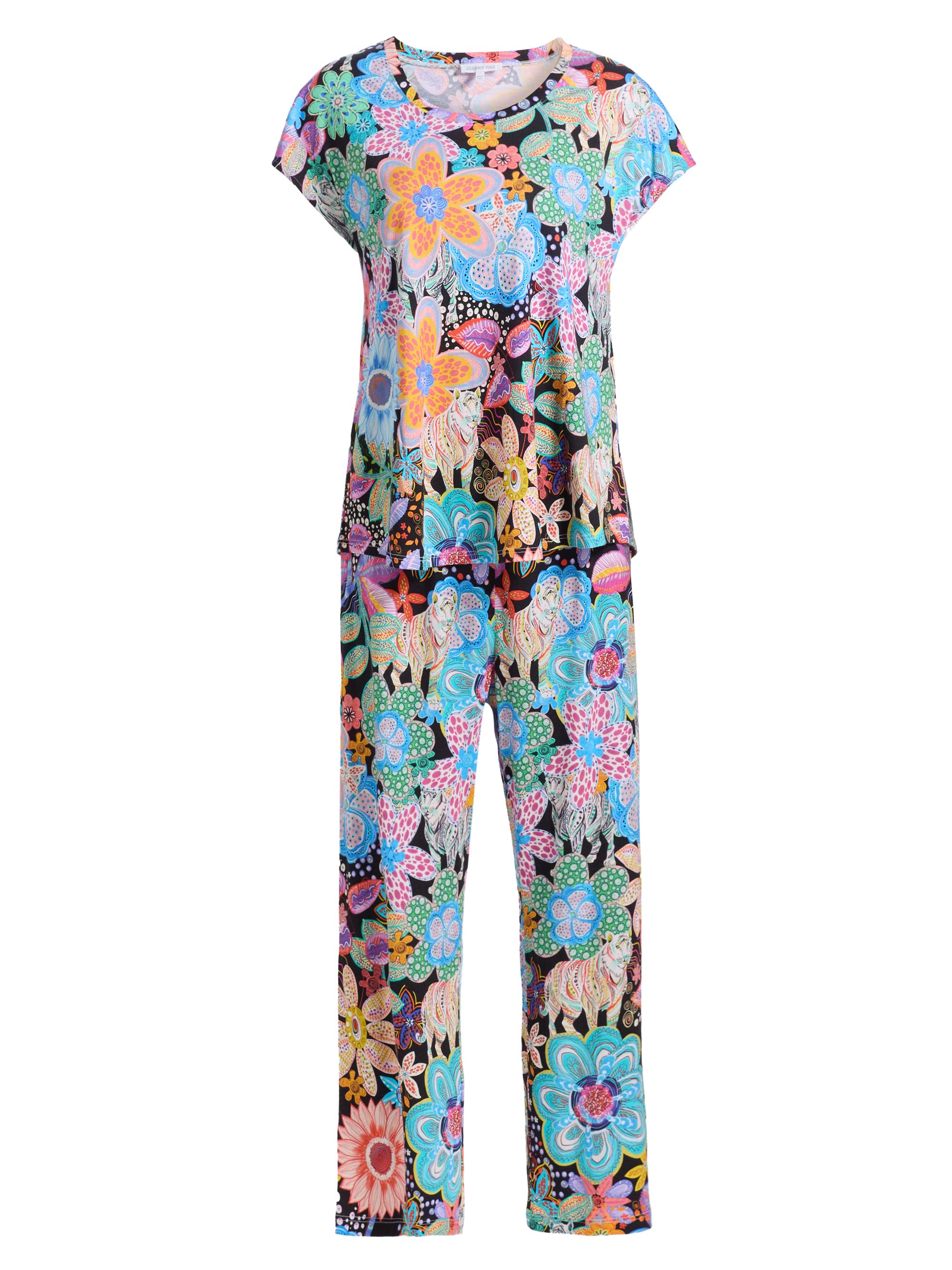 Johnny Was Women's Bobbie Floral Cotton-Blend Crop Pajamas - Caetana