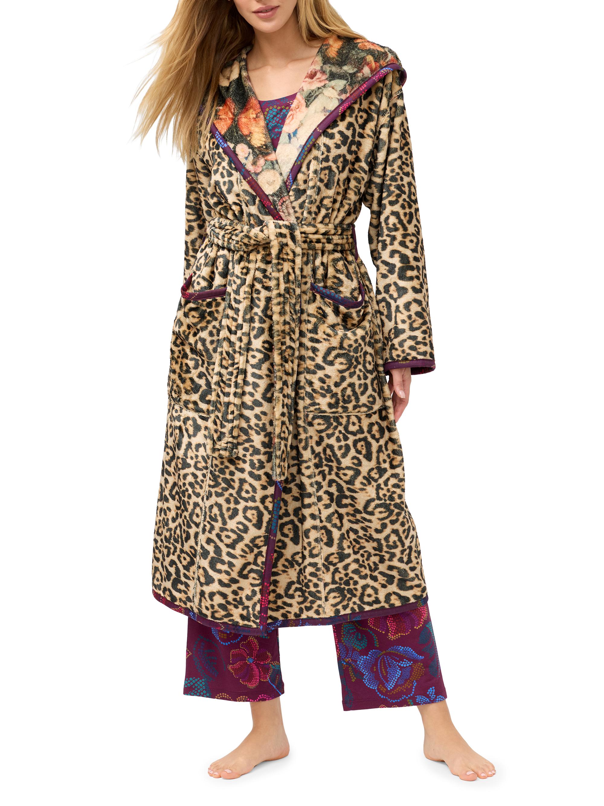 Johnny Was Women's Aditi Reversible Robe - Leopard