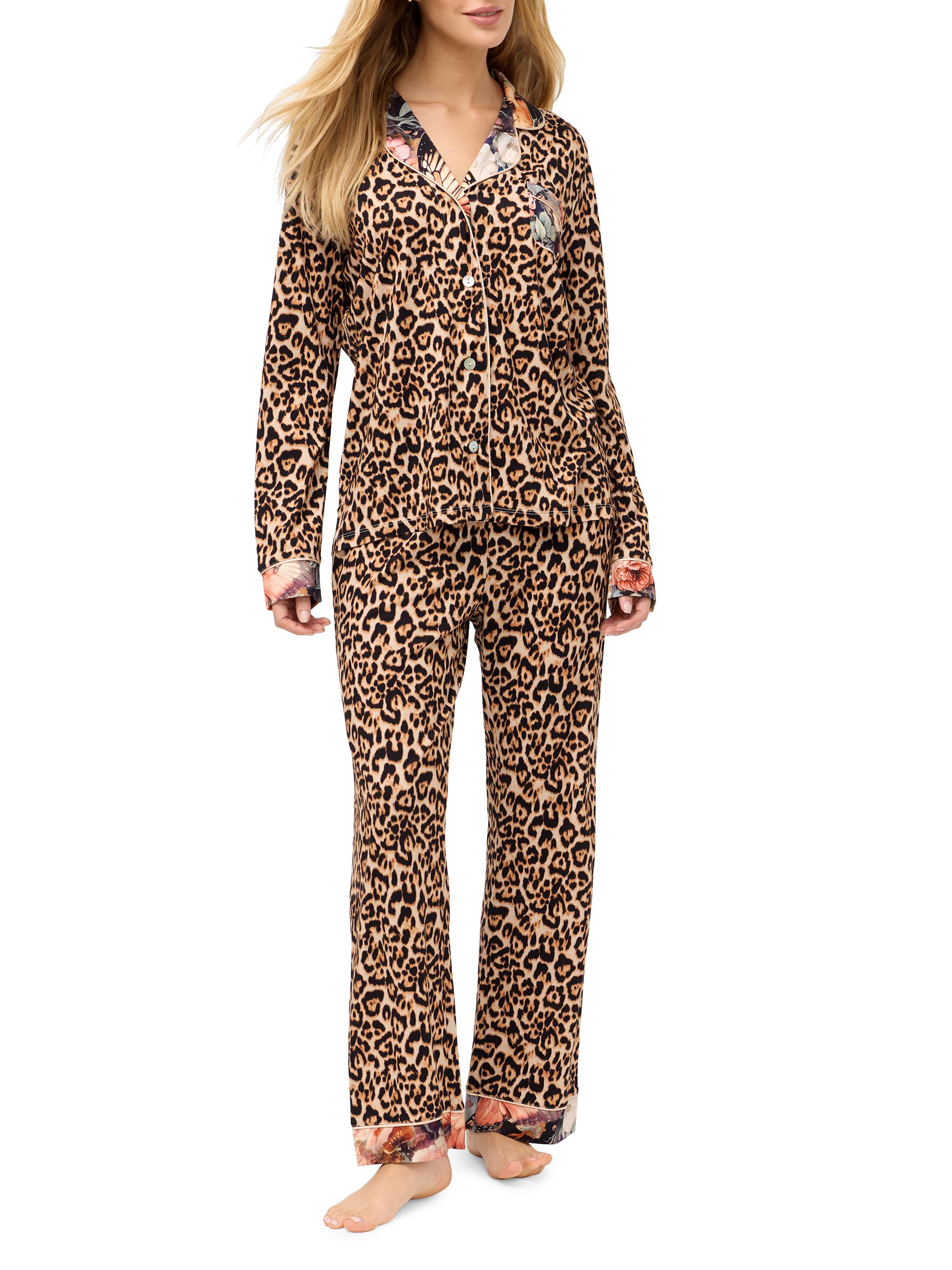 Johnny Was Women's Carly Printed Pajamas - Leopard