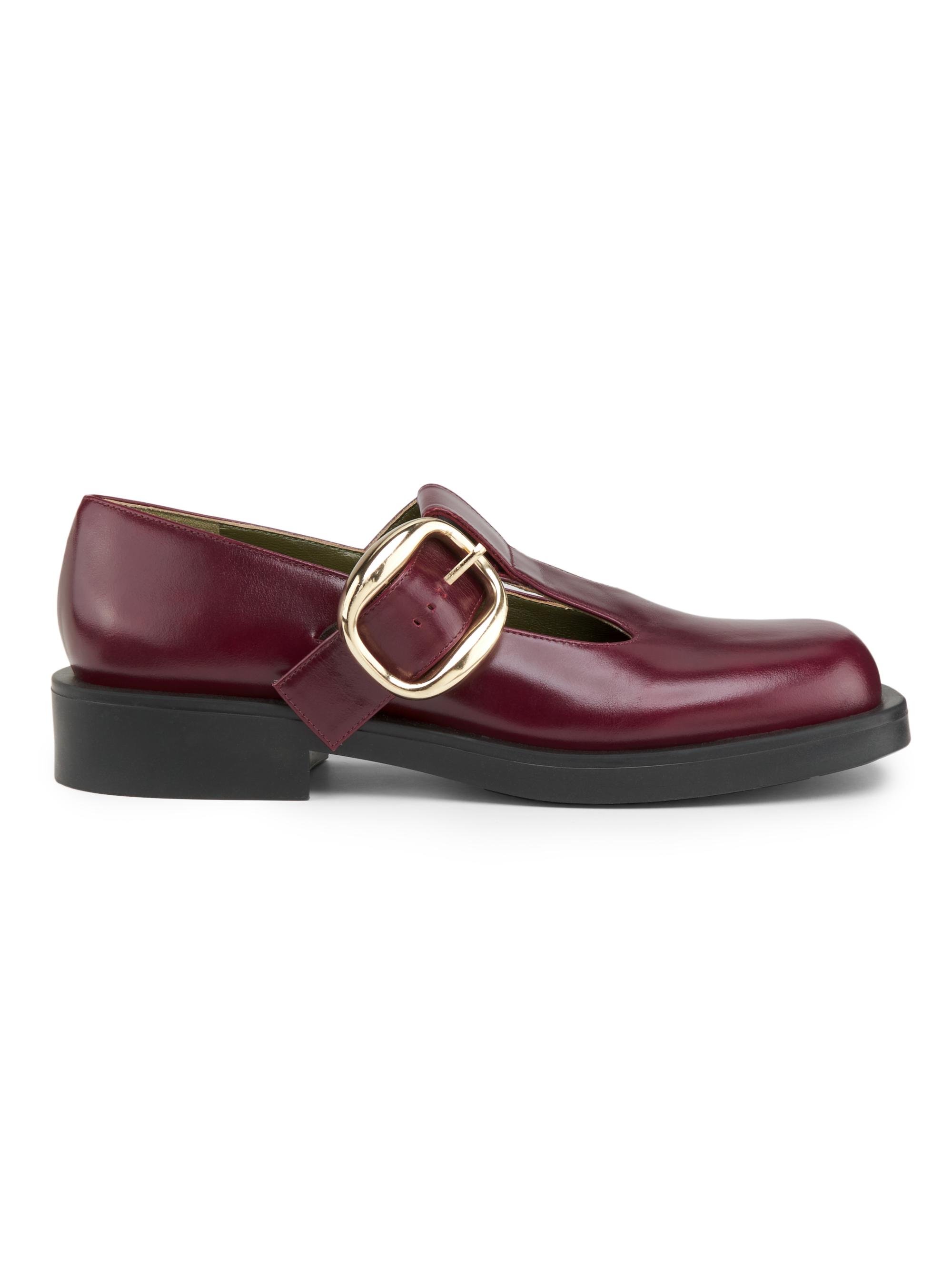 Maria Luca Women's Nora Leather Mary Janes - Dark Red