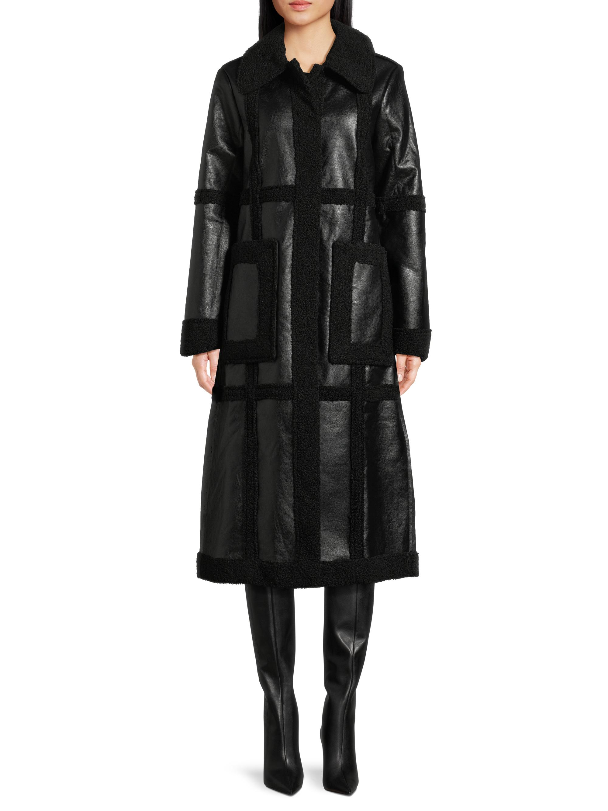 Hutch Ozzie Faux Leather & Sherpa Coat | Saks Fifth Avenue
