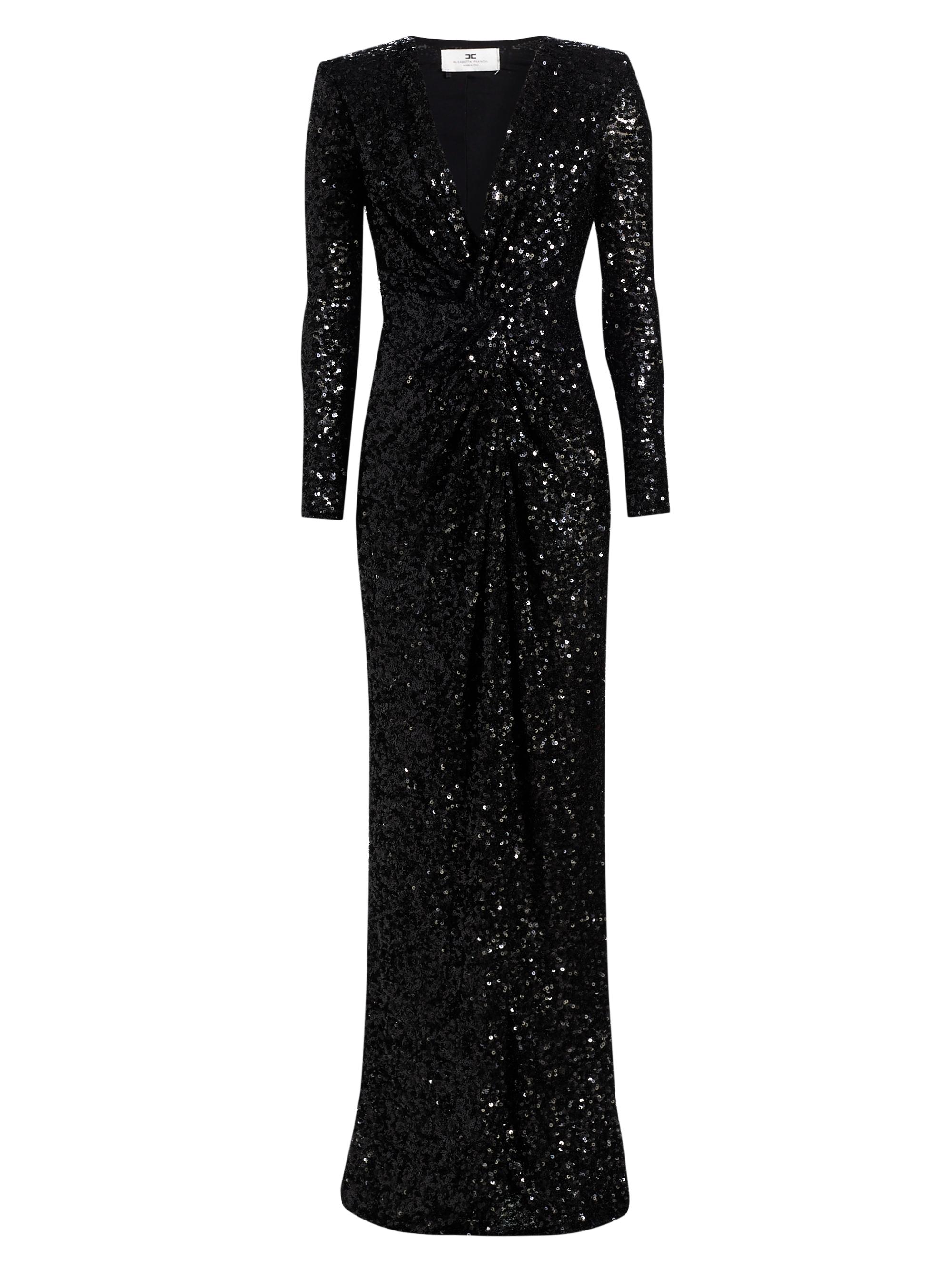 Elisabetta Franchi Women's Sequin Paillettes Gown - Black