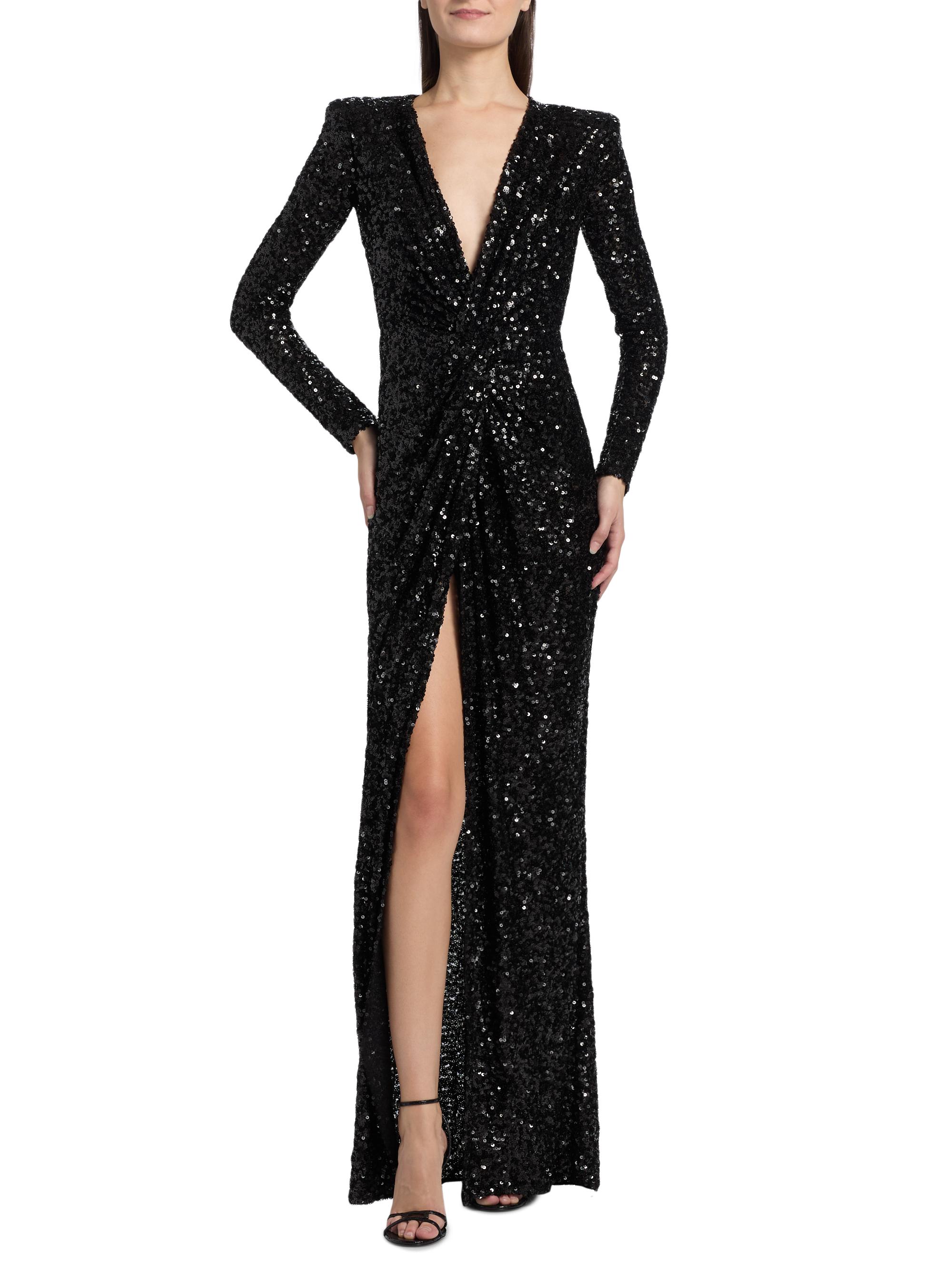 Elisabetta Franchi Sequin Paillettes Gown | Saks Fifth Avenue