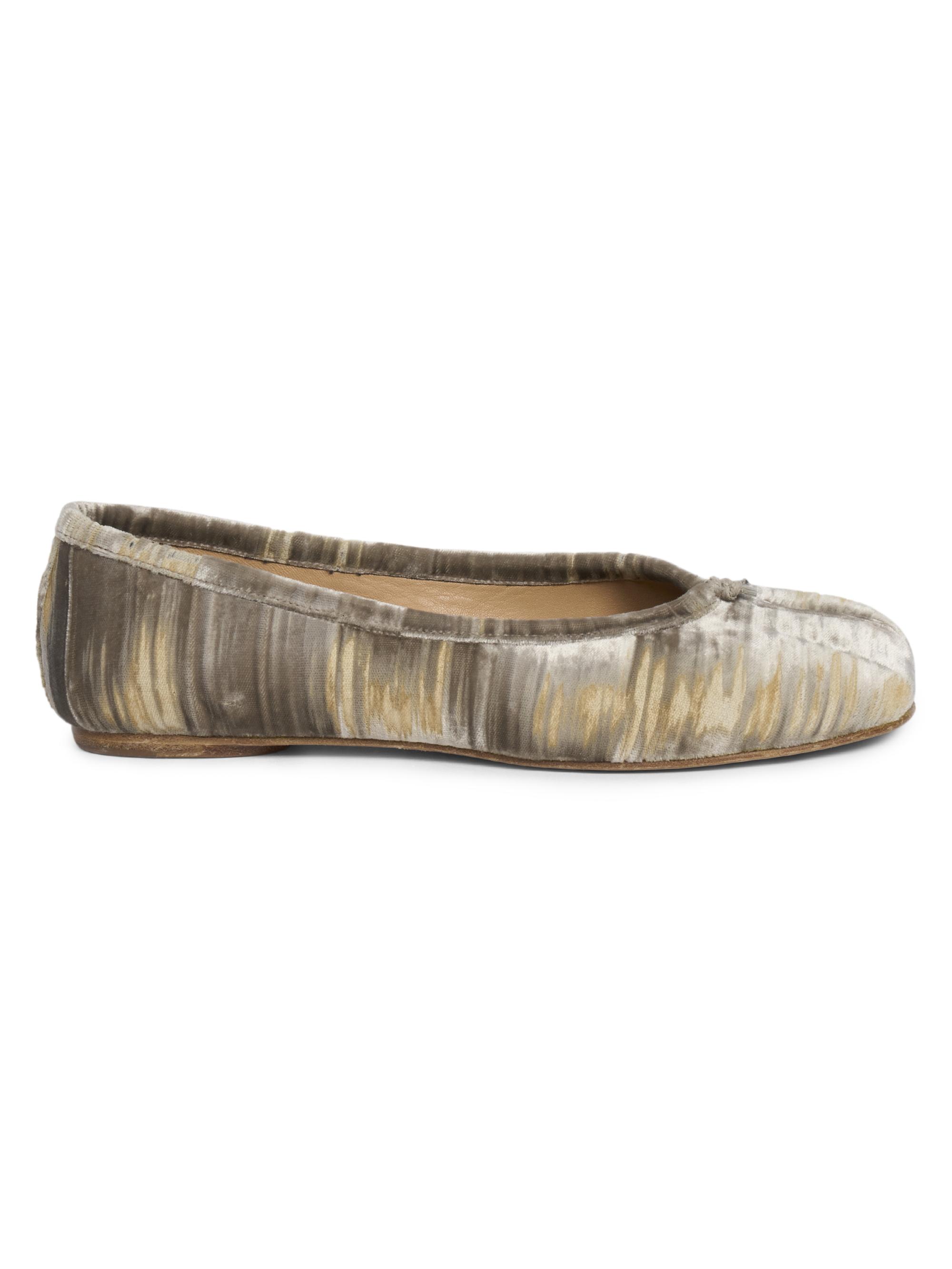 Maison Margiela Women's Tabi Printed Ballet Flats - Petrified Oak
