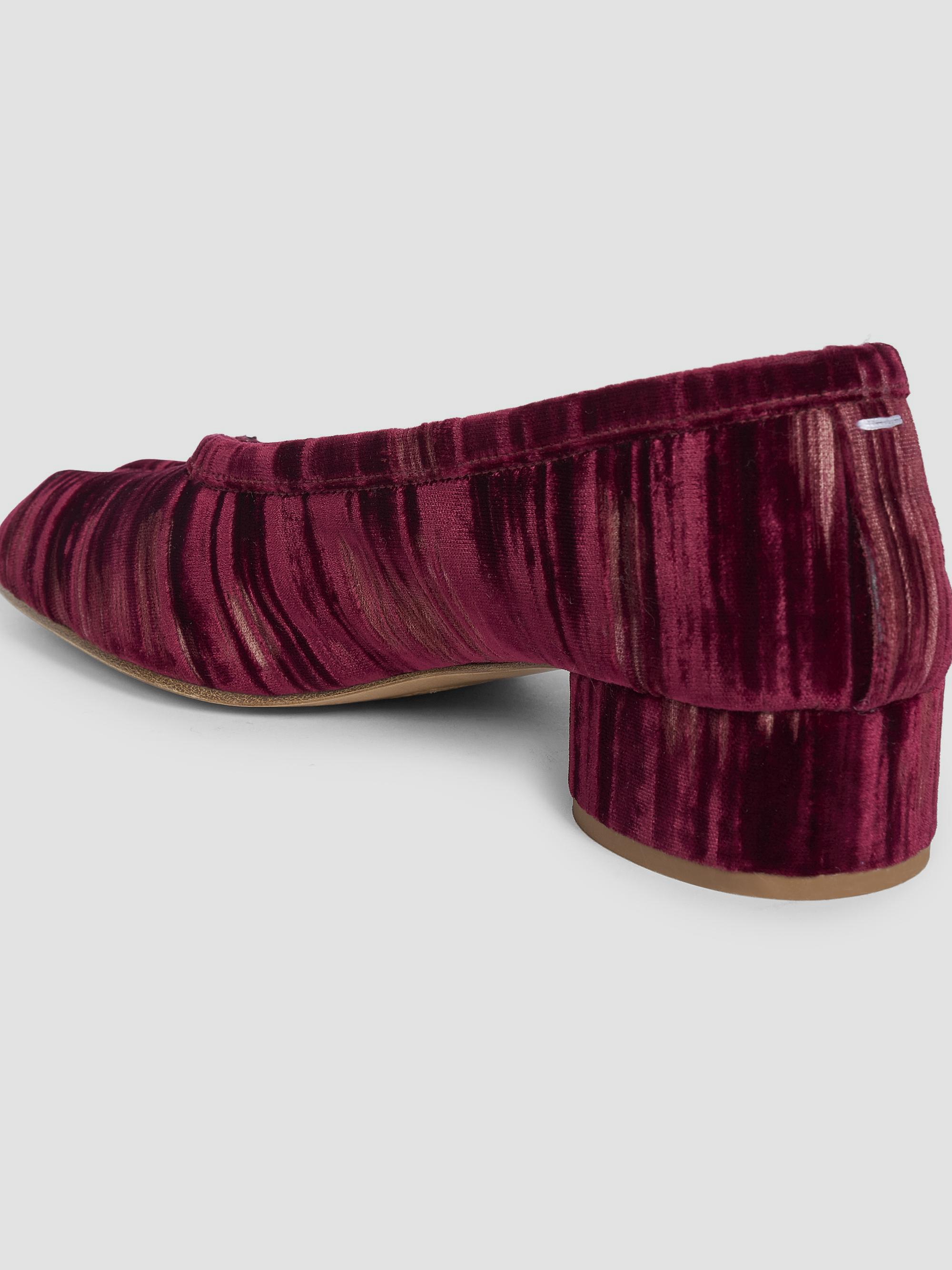 Maison Margiela Tabi Ballerina 35MM Textured Velvet Pumps | Saks