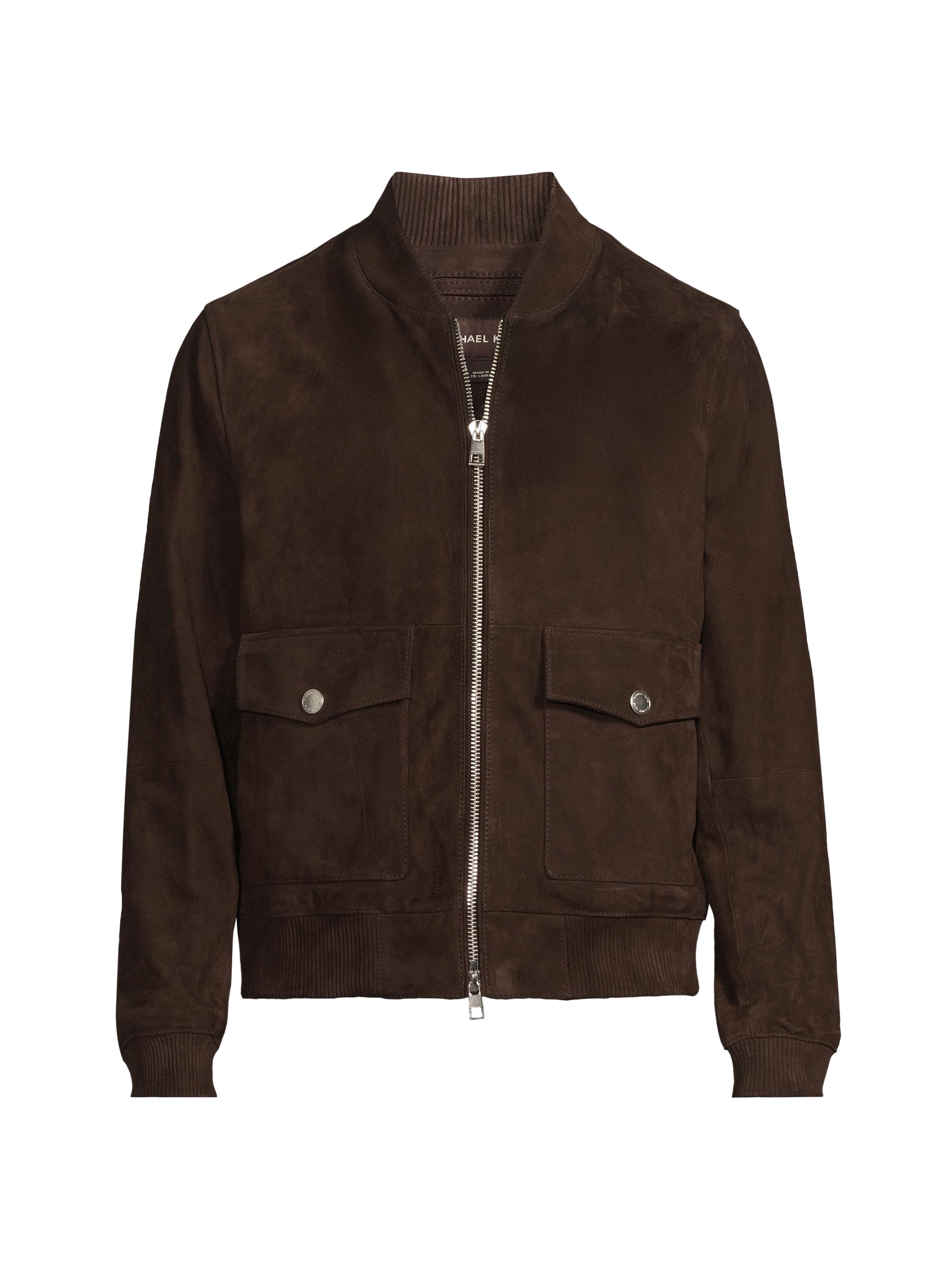 Michael Kors Suede Zip-Up Bomber Jacket | Saks Fifth Avenue