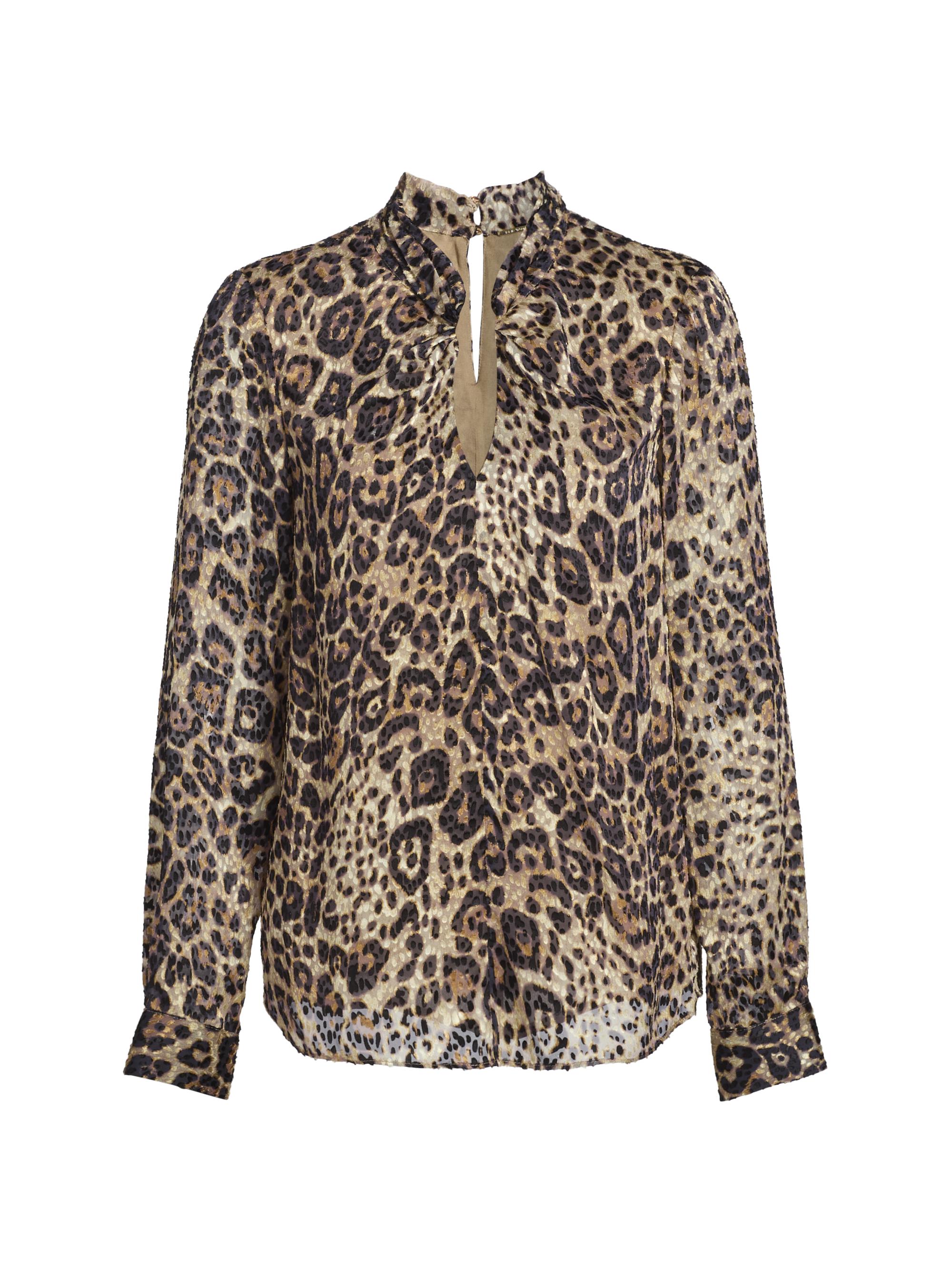 Misa Los Angeles Celine Leopard-Print Satin Shirt | Saks Fifth Avenue