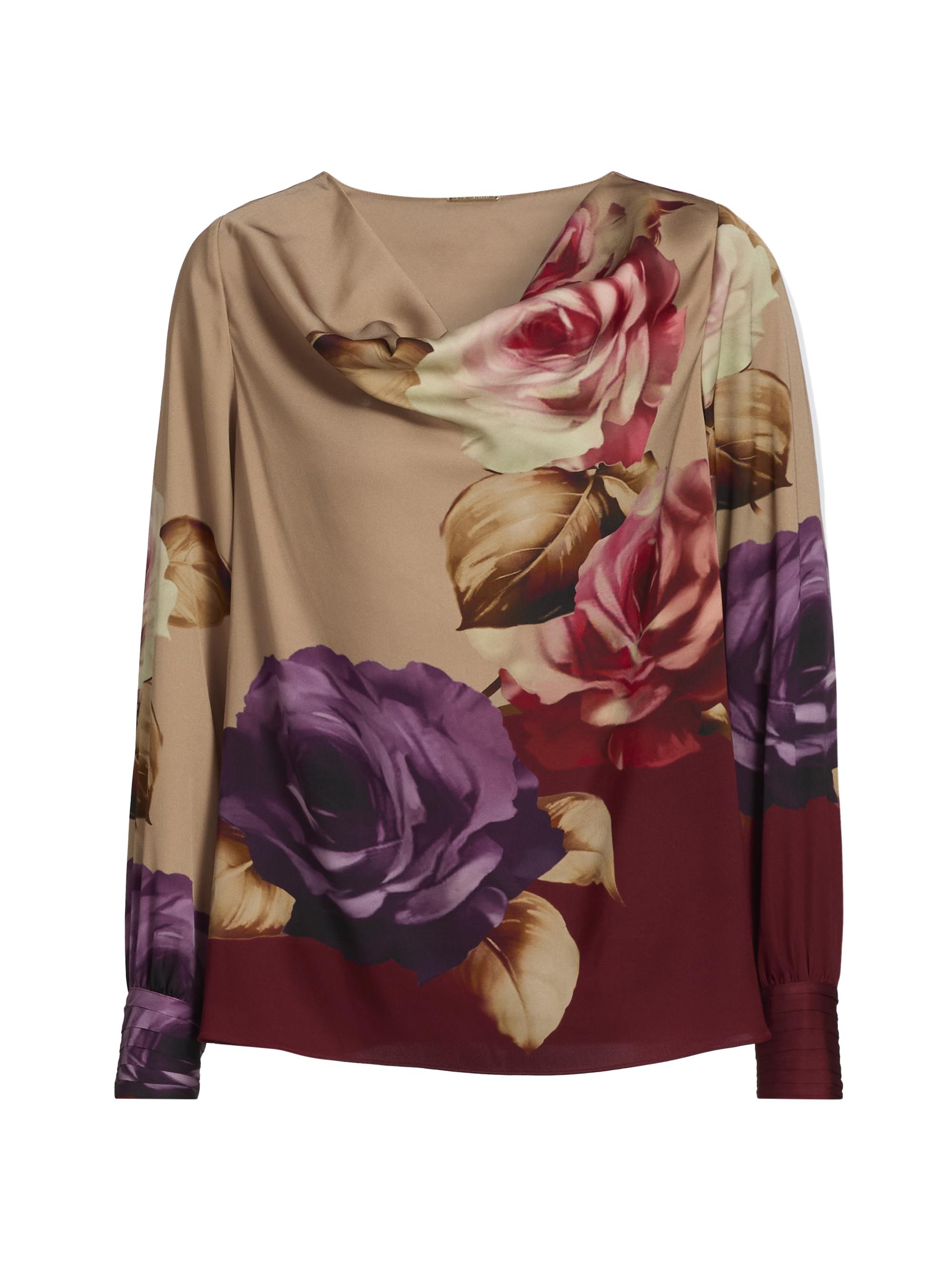 Elie Tahari Women's Shira Floral Silk Blouse - Rose Corsage Print