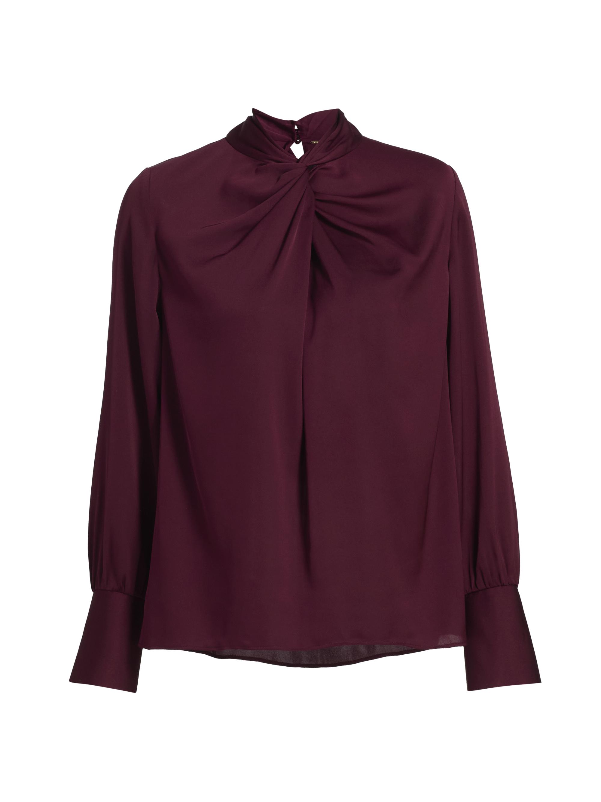 Elie Tahari Women's Lola Silk-Blend Blouse - Noir Berry