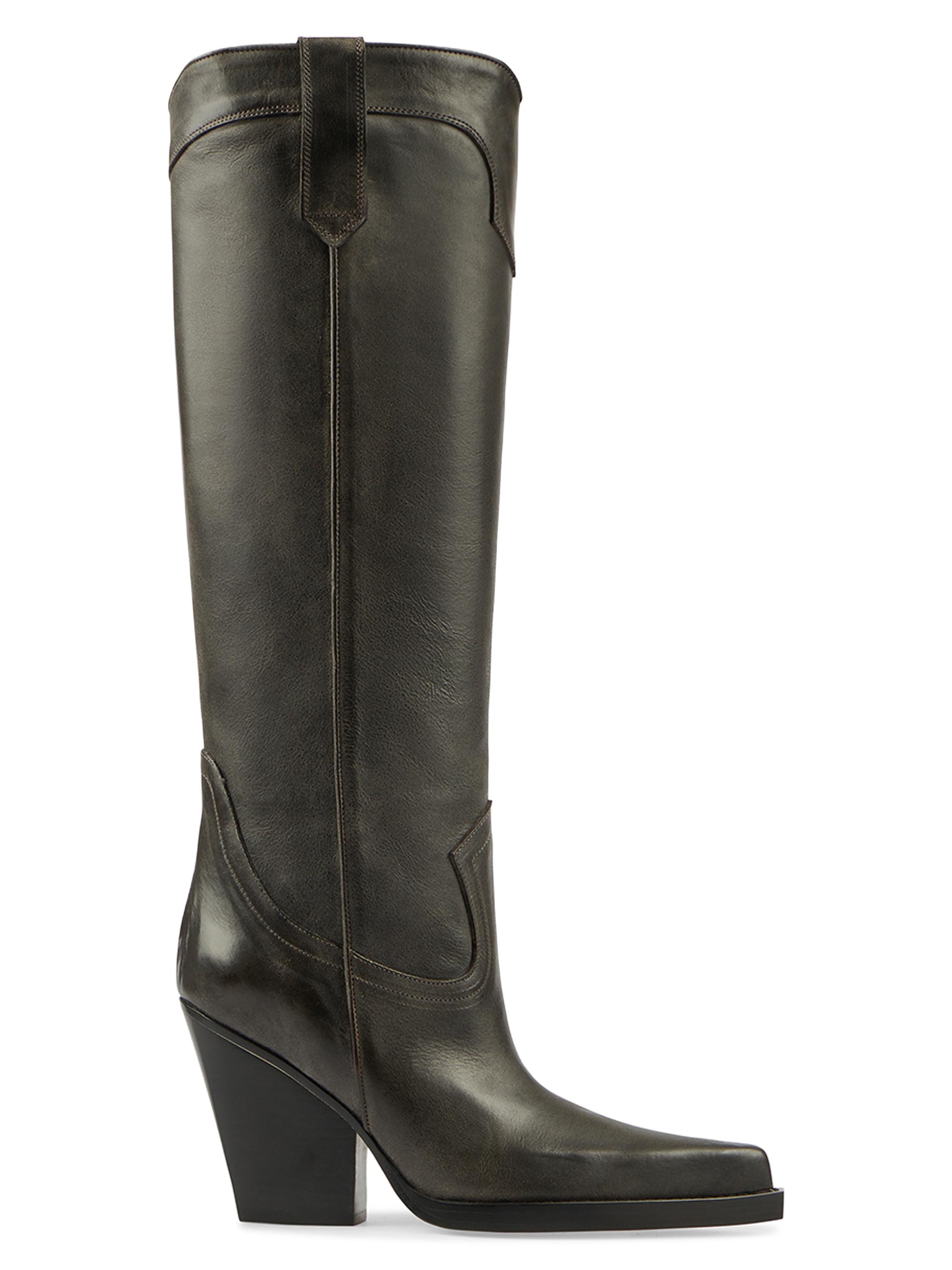 Paris Texas Women's El Dorado 100MM Leather Boots - Asphalt