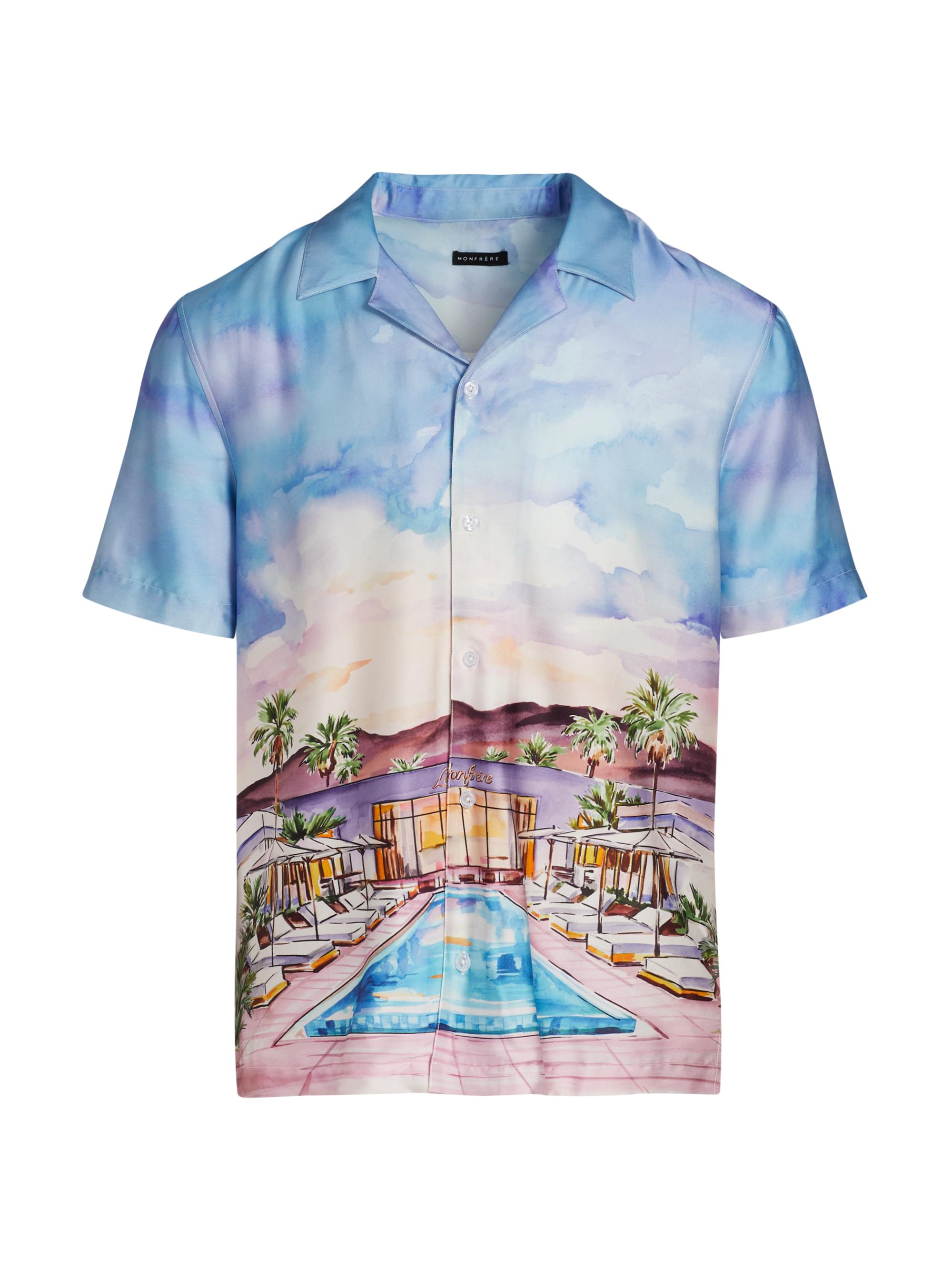 Monfrère Men's Bond Slim-Fit Graphic Camp Shirt - Le Club