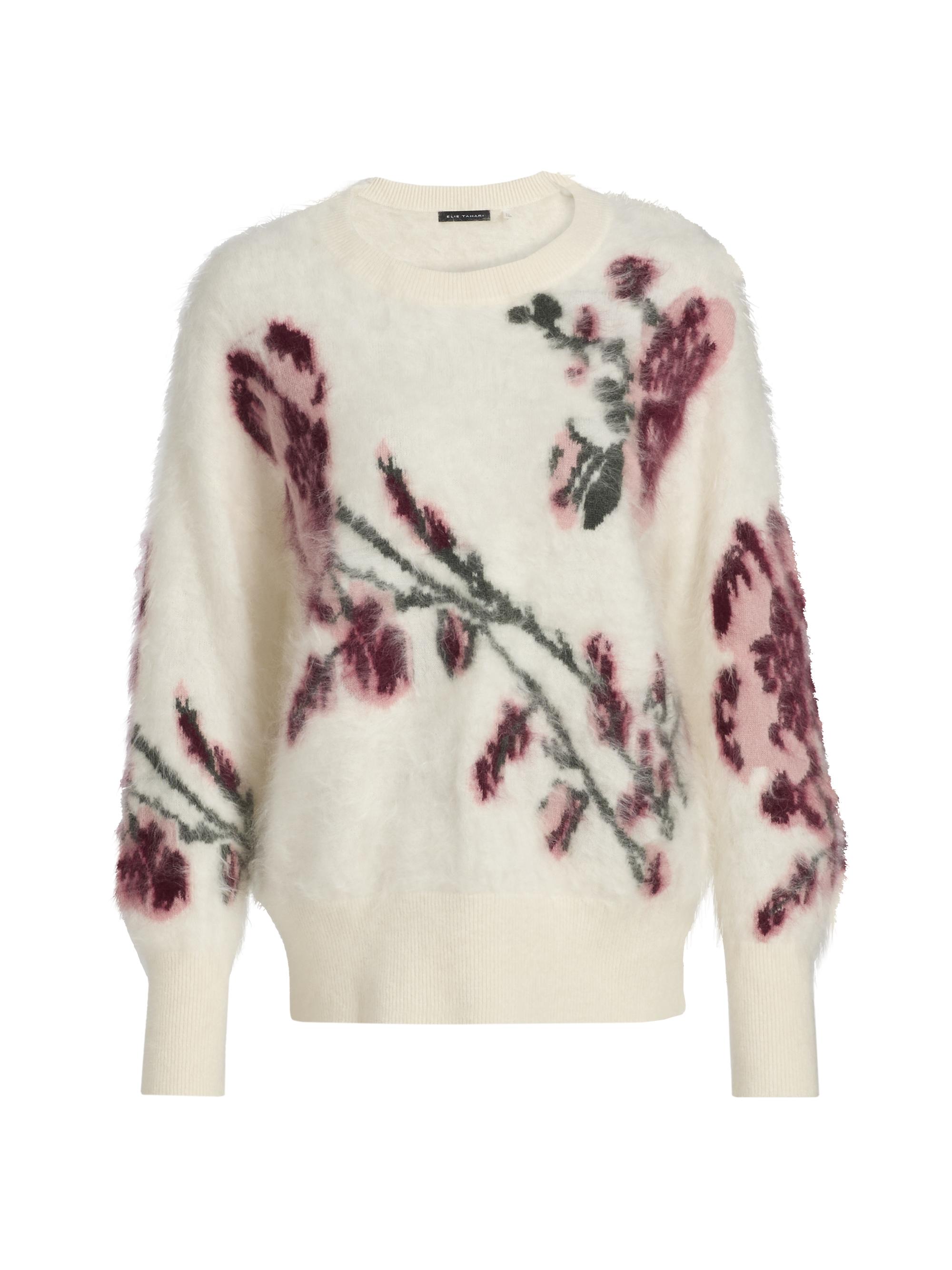 Elie Tahari Women's Roberta Floral Cashmere Sweater - Cashmere Floral