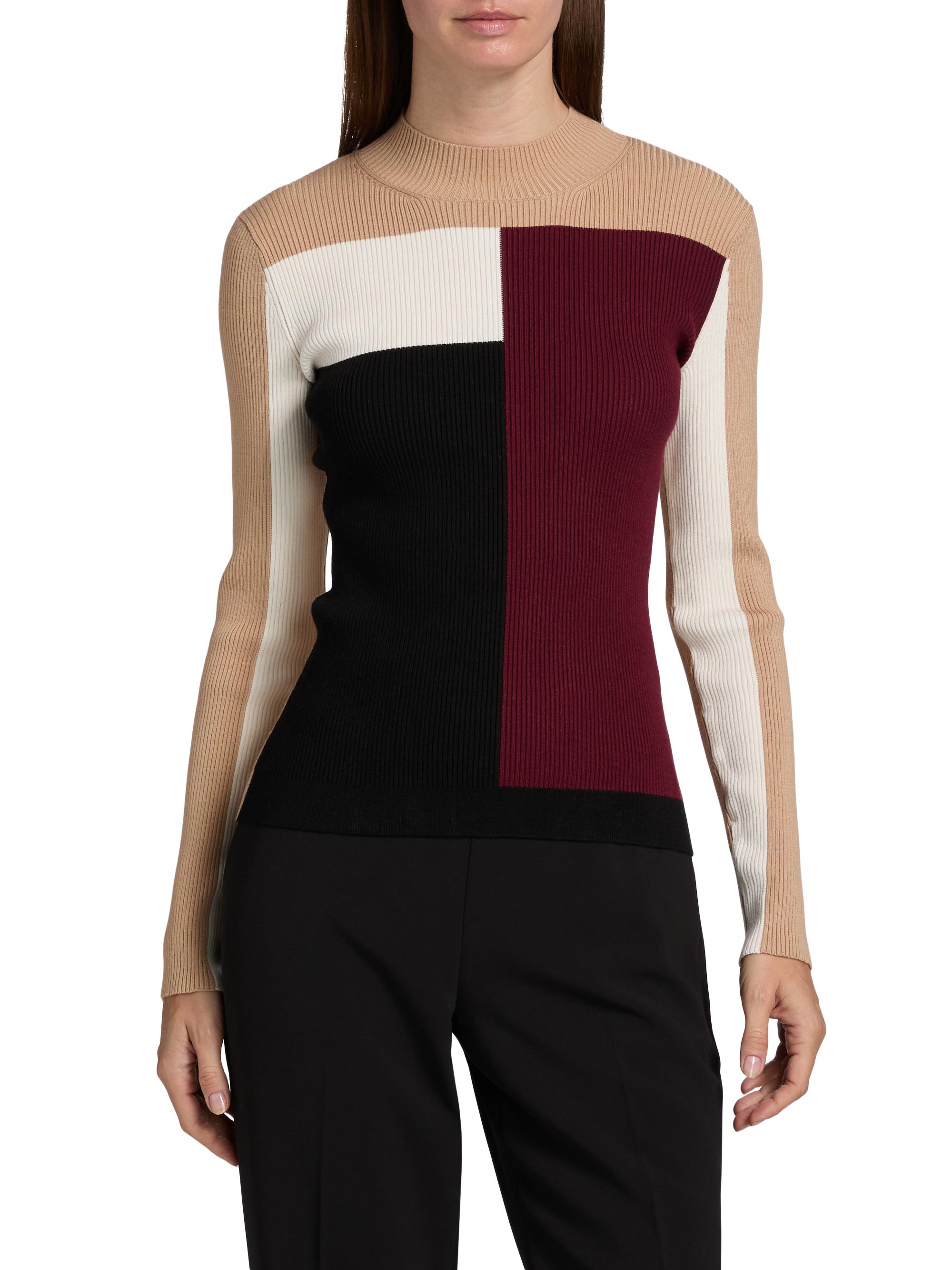 Elie Tahari Odelia Colorblocked Ribbed Top | Saks Fifth Avenue