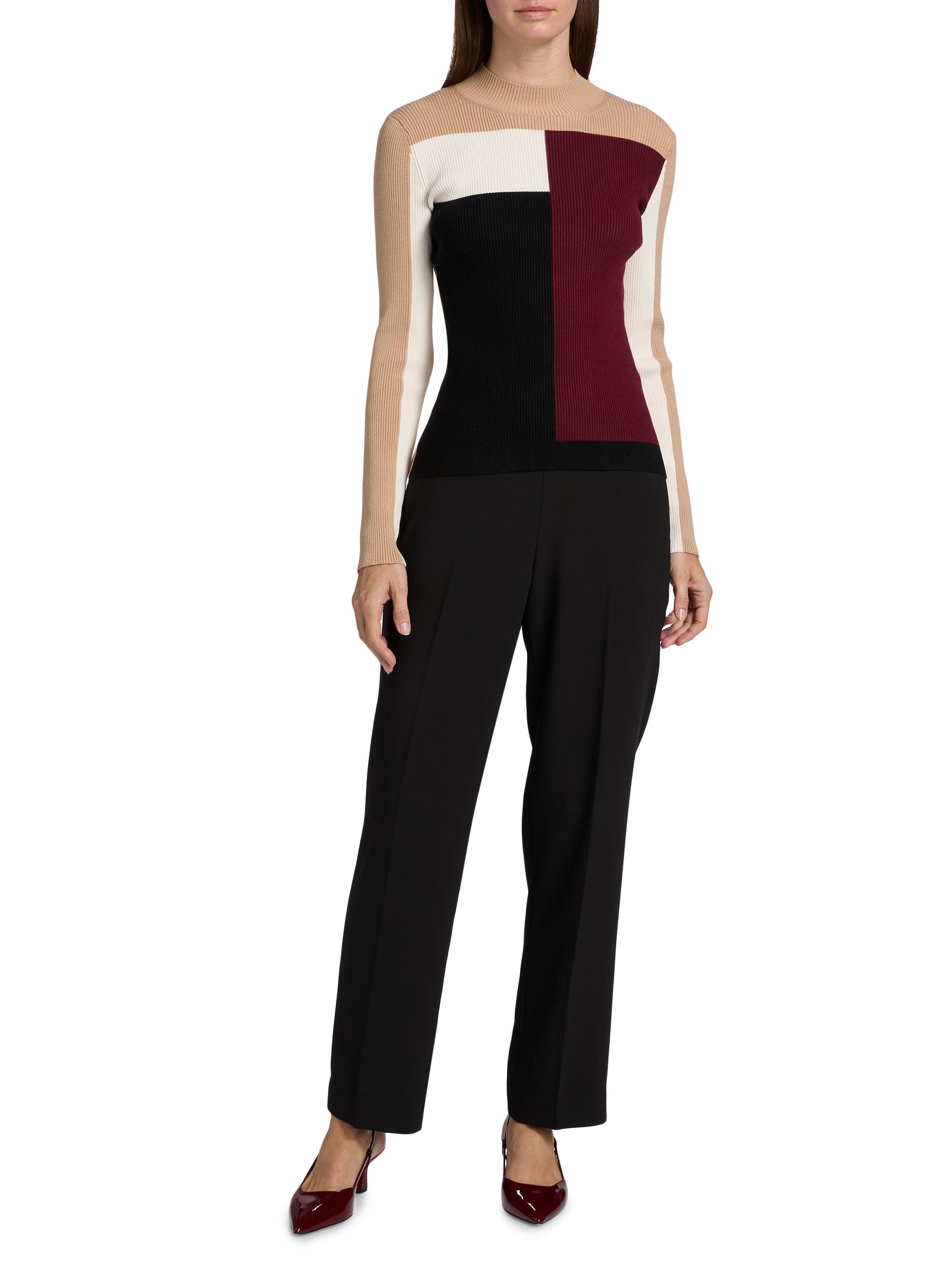 Elie Tahari Odelia Colorblocked Ribbed Top | Saks Fifth Avenue