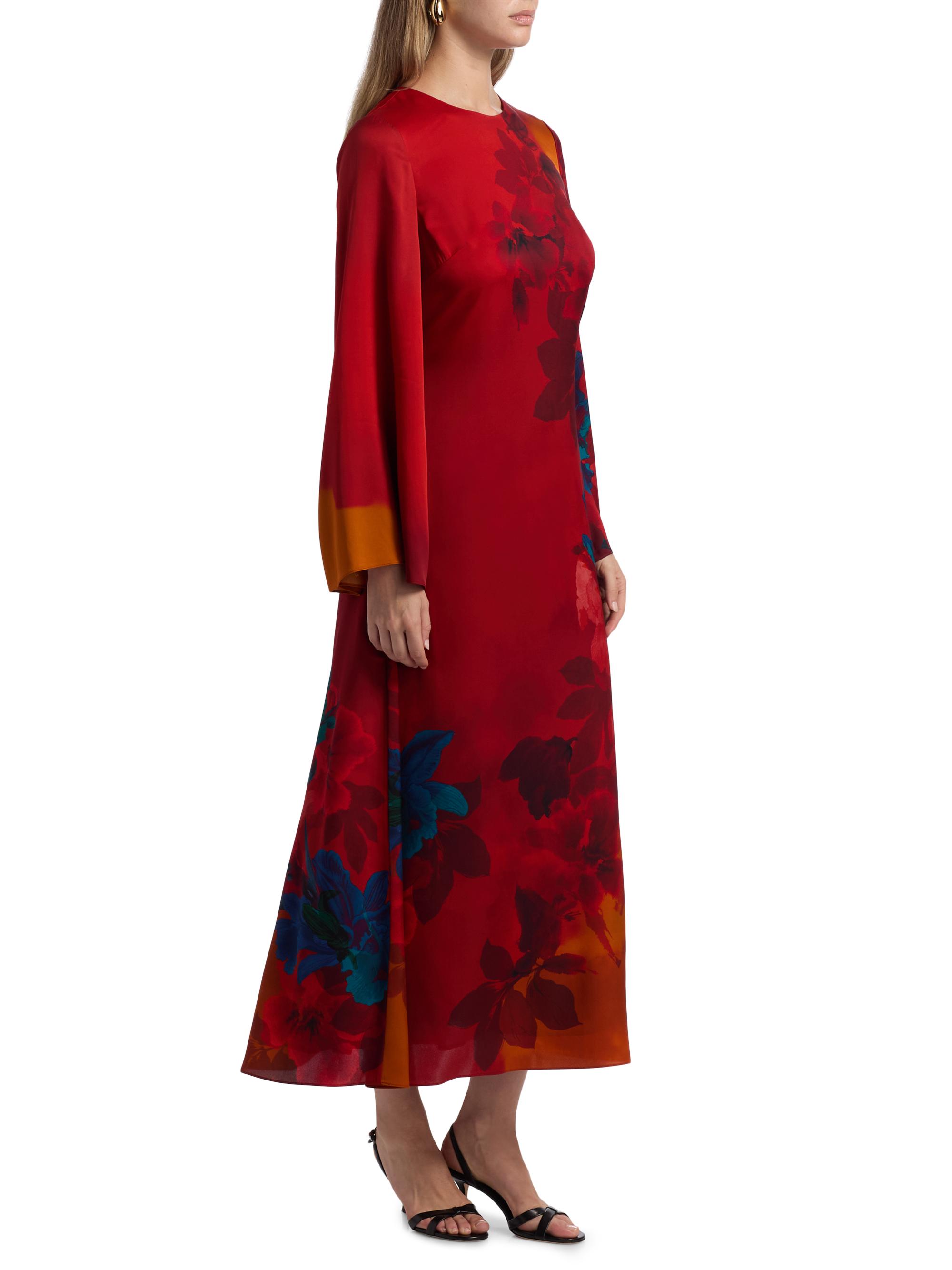 payton floral asymmetric neck maxi dress Payton Floral Asymmetric Neck Maxi Dress (Women)