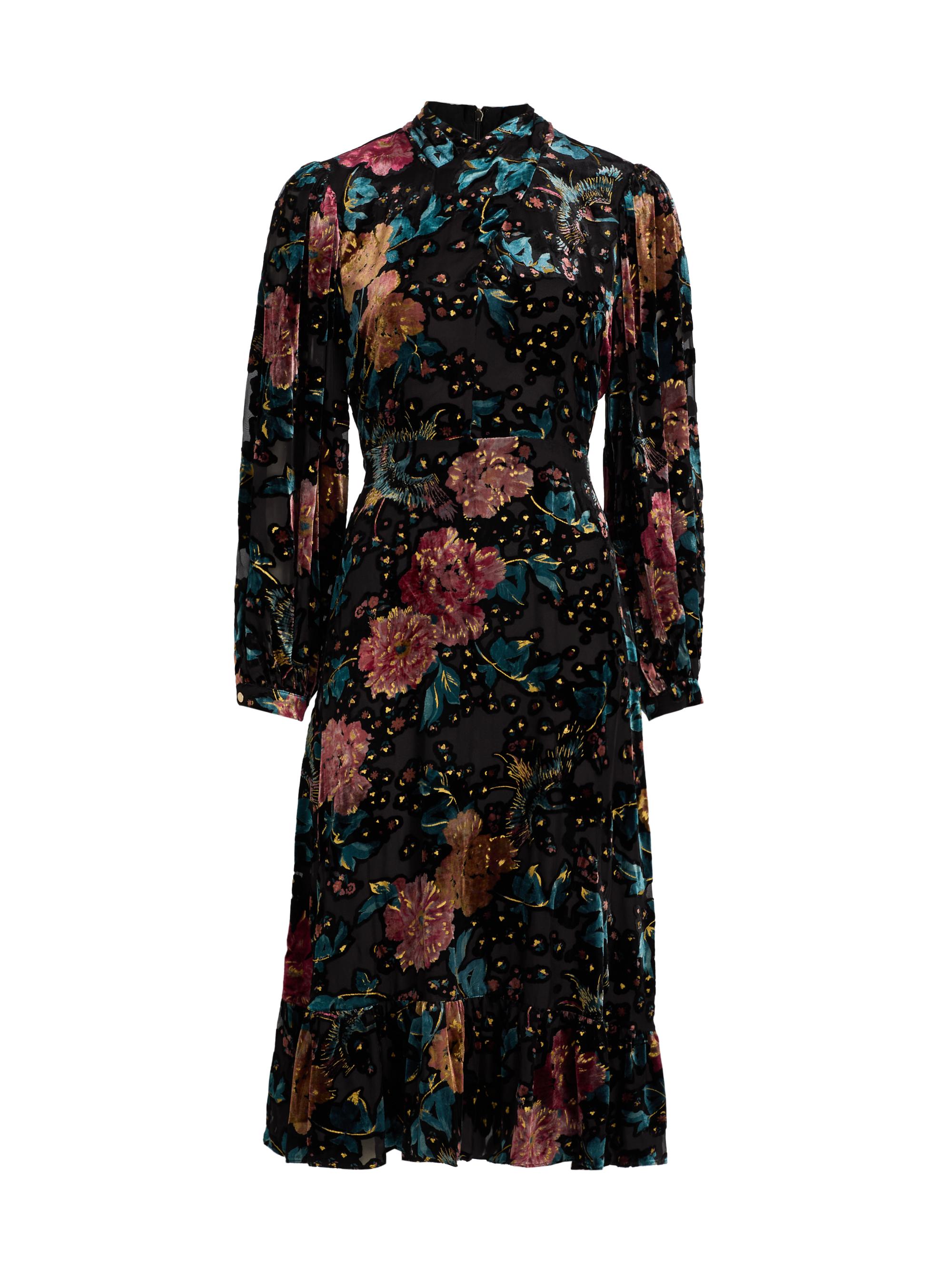 Elie Tahari Mila Floral Silk-Blend Midi-Shirtdress | Saks Fifth Avenue