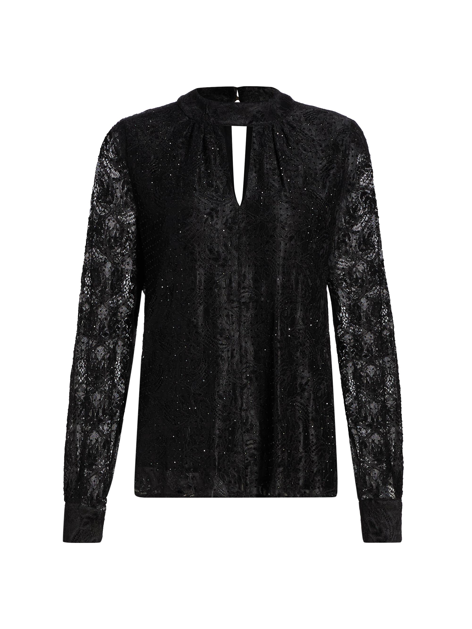 Elie Tahari The Andi Embellished Lace Cut-Out Blouse | Saks Fifth